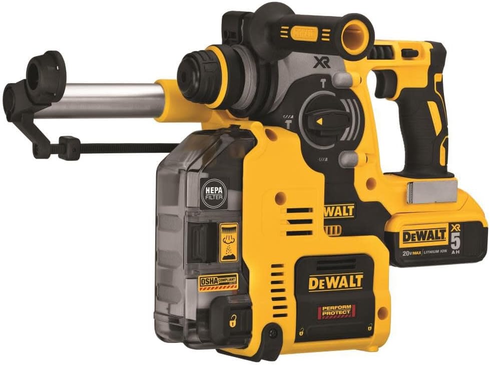 Marteau rotatif Dewalt 20V Max XR avec extracteur de poussière de 1 pouce