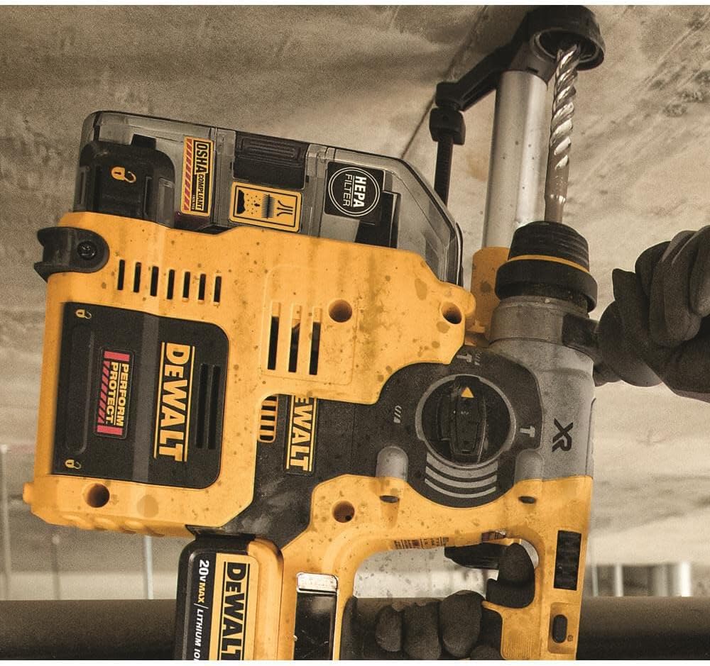Marteau rotatif Dewalt 20V Max XR avec extracteur de poussière de 1 pouce