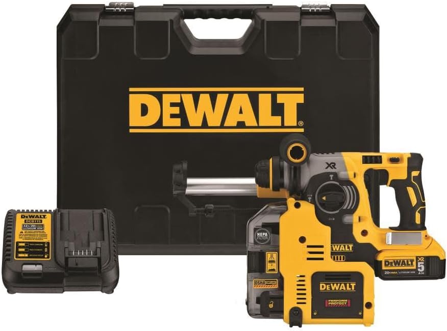 Marteau rotatif Dewalt 20V Max XR avec extracteur de poussière de 1 pouce