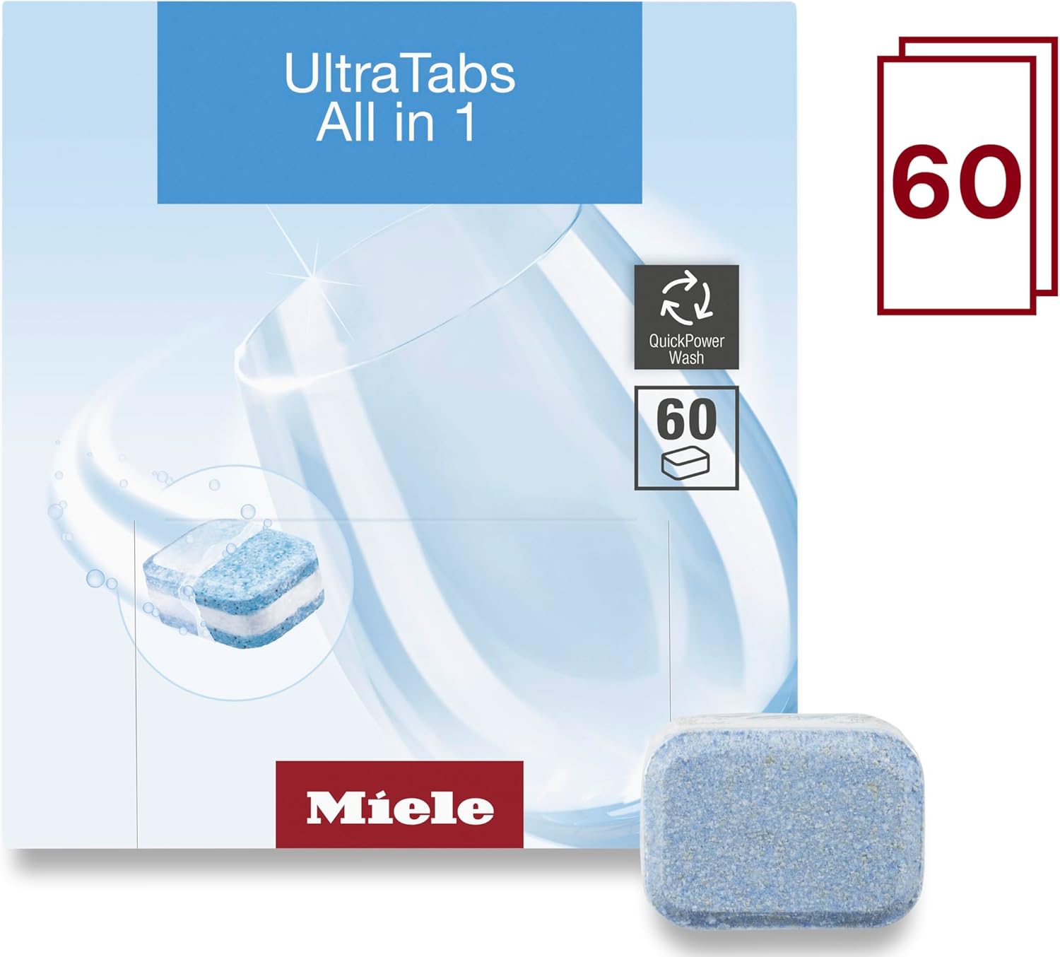 Miele Ultra Tabs Hy Clean Dishwasher Tablets - 60 Count