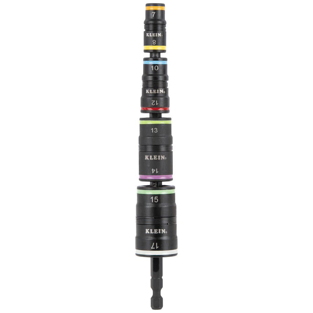Klein Tools 8"-1 Metric Multi-Bit Socket Set Impact Rated with 4 Flip Sockets & 8 Hex Driver Sizes