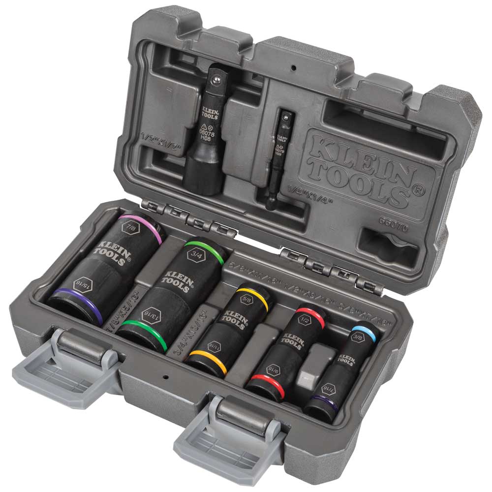 Jeu de douilles à choc Flip Klein Tools, 7 pièces