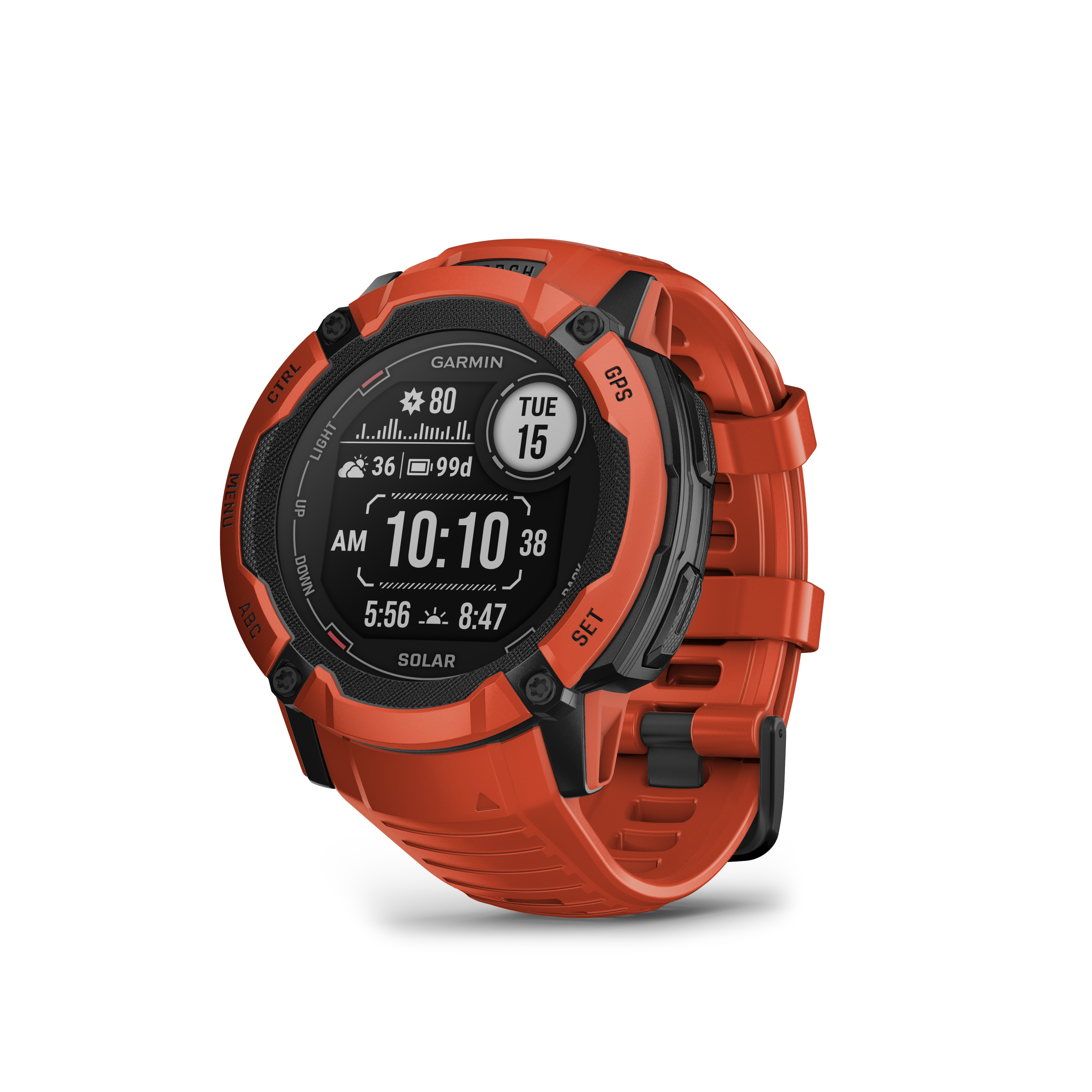 Garmin Instinct 2X Solar GPS Smartwatch - Rouge flamme