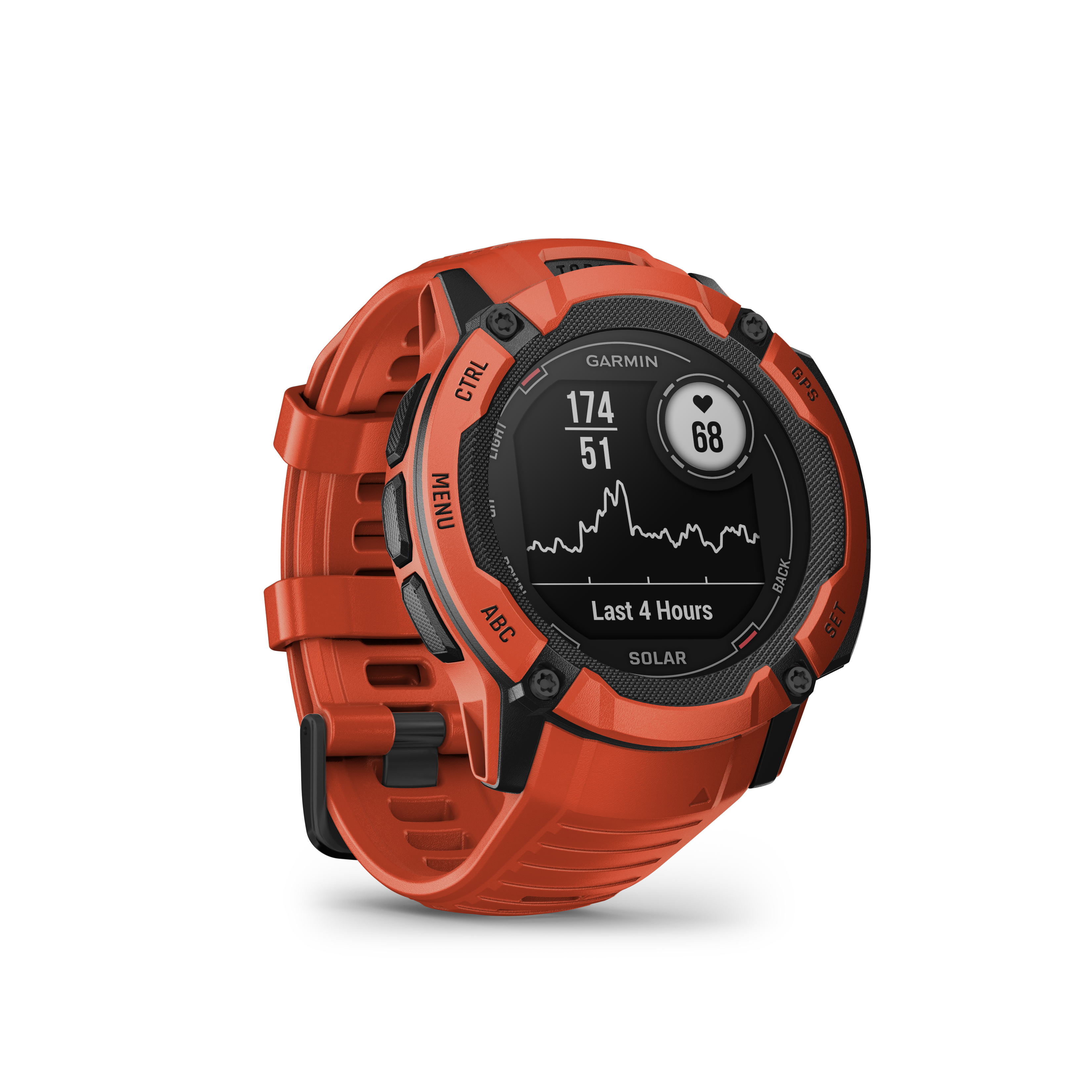 Garmin Instinct 2X Solar GPS Smartwatch - Flame Red