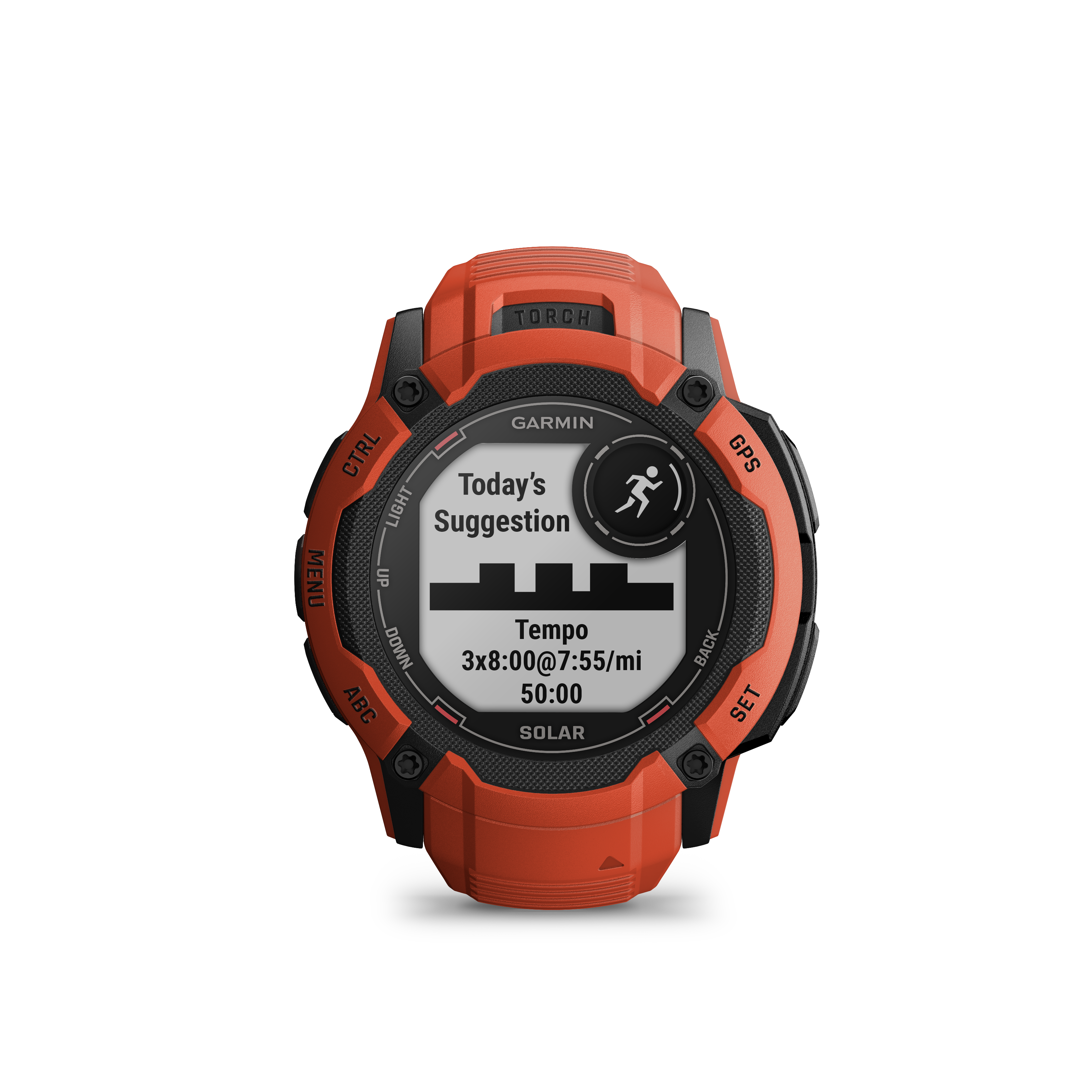 Garmin Instinct 2X Solar GPS Smartwatch - Rouge flamme