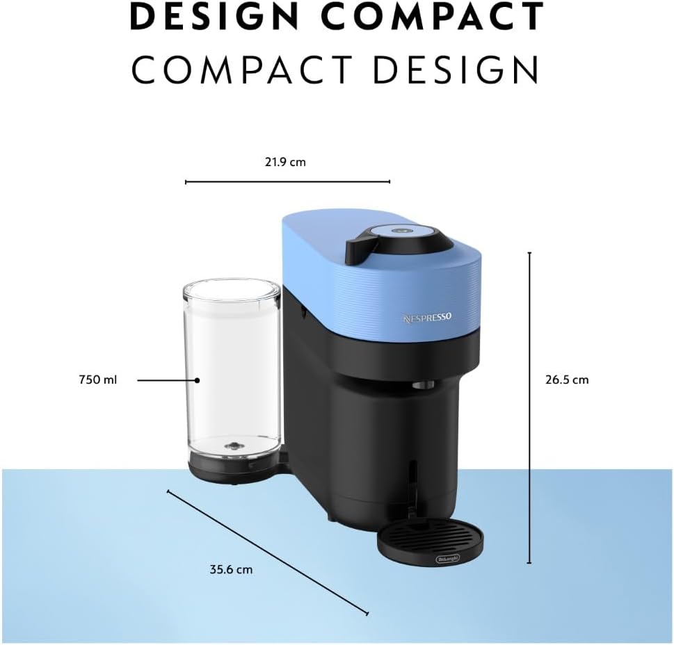 Machine à café et à espresso Nespresso Vertuo Pop+ de De'Longhi - Bleu Pacifique