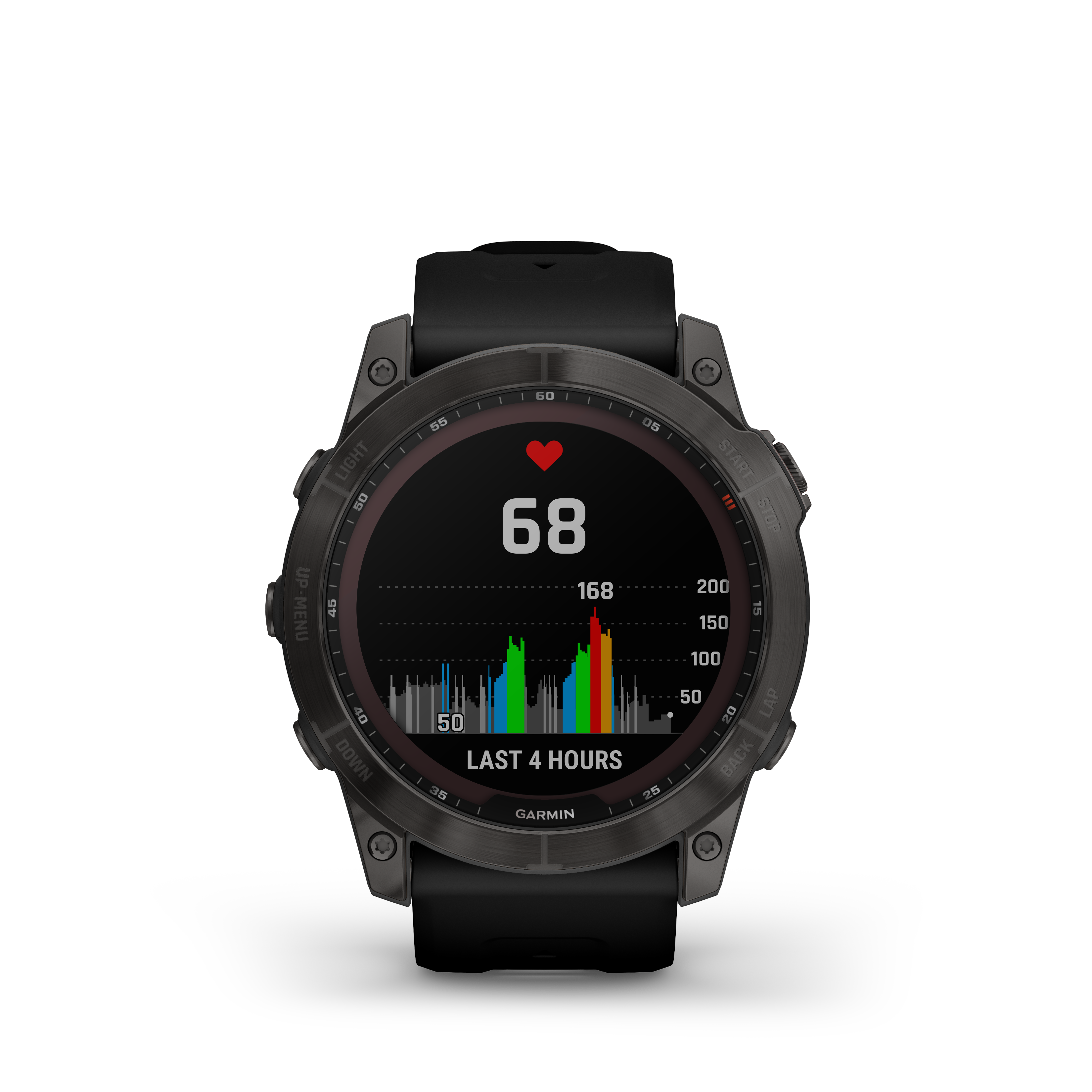 Garmin Fenix 7X Sapphire Solar Larger Adventure Smart Watch - Carbon Grey DLC Titanium with Black Band