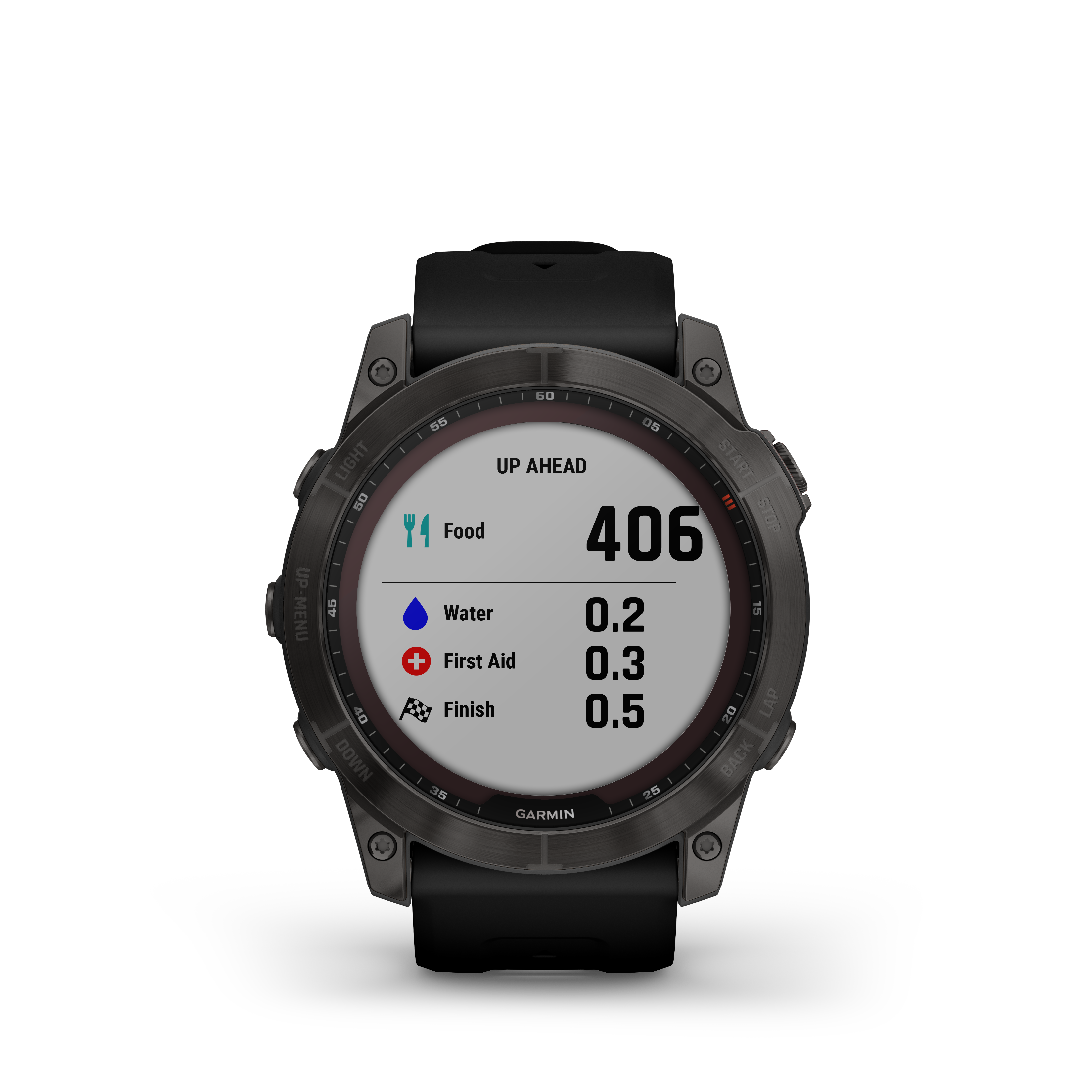 Garmin Fenix 7X Sapphire Solar Larger Adventure Smart Watch - Carbon Grey DLC Titanium with Black Band