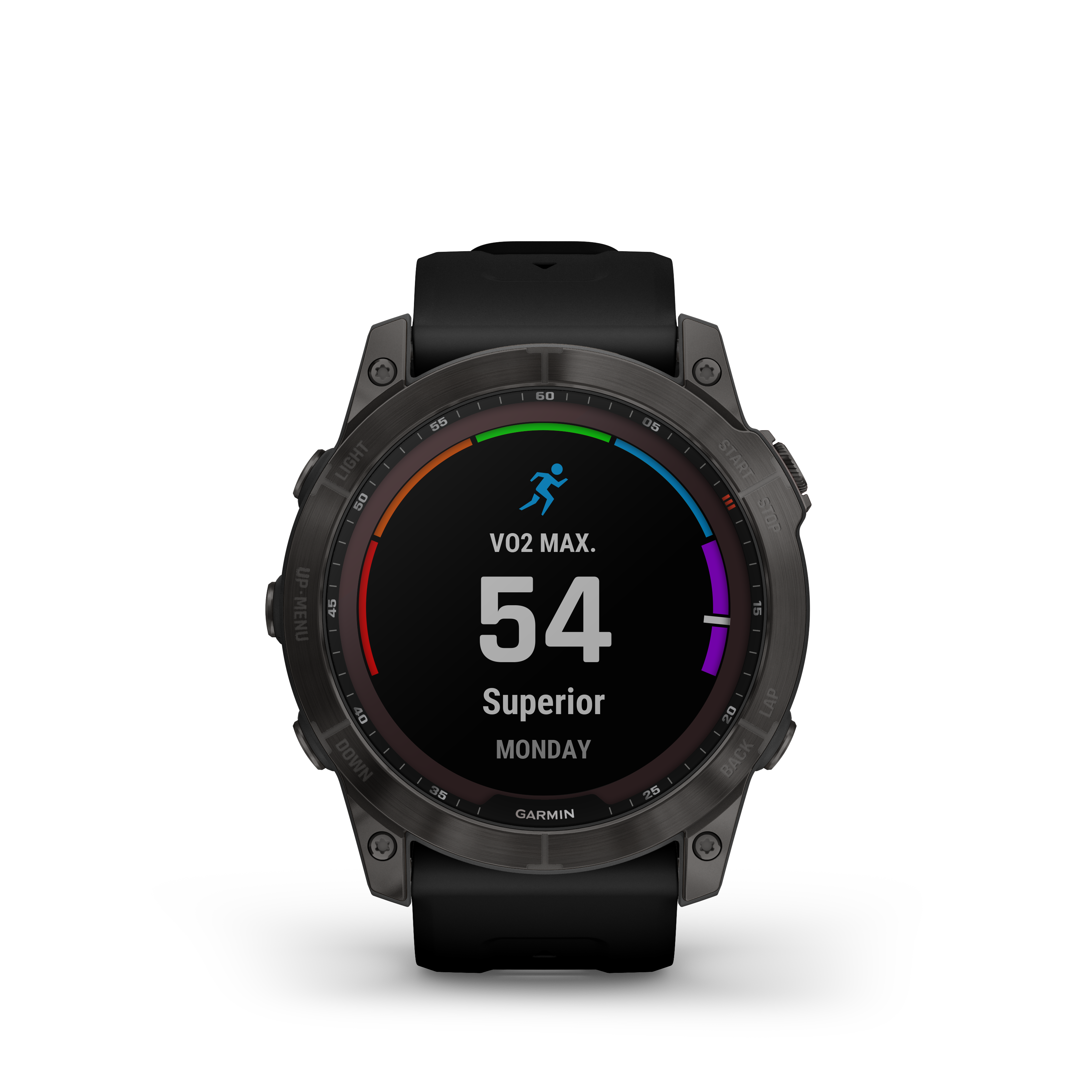 Garmin Fenix 7X Sapphire Solar Larger Adventure Smart Watch - Carbon Grey DLC Titanium with Black Band