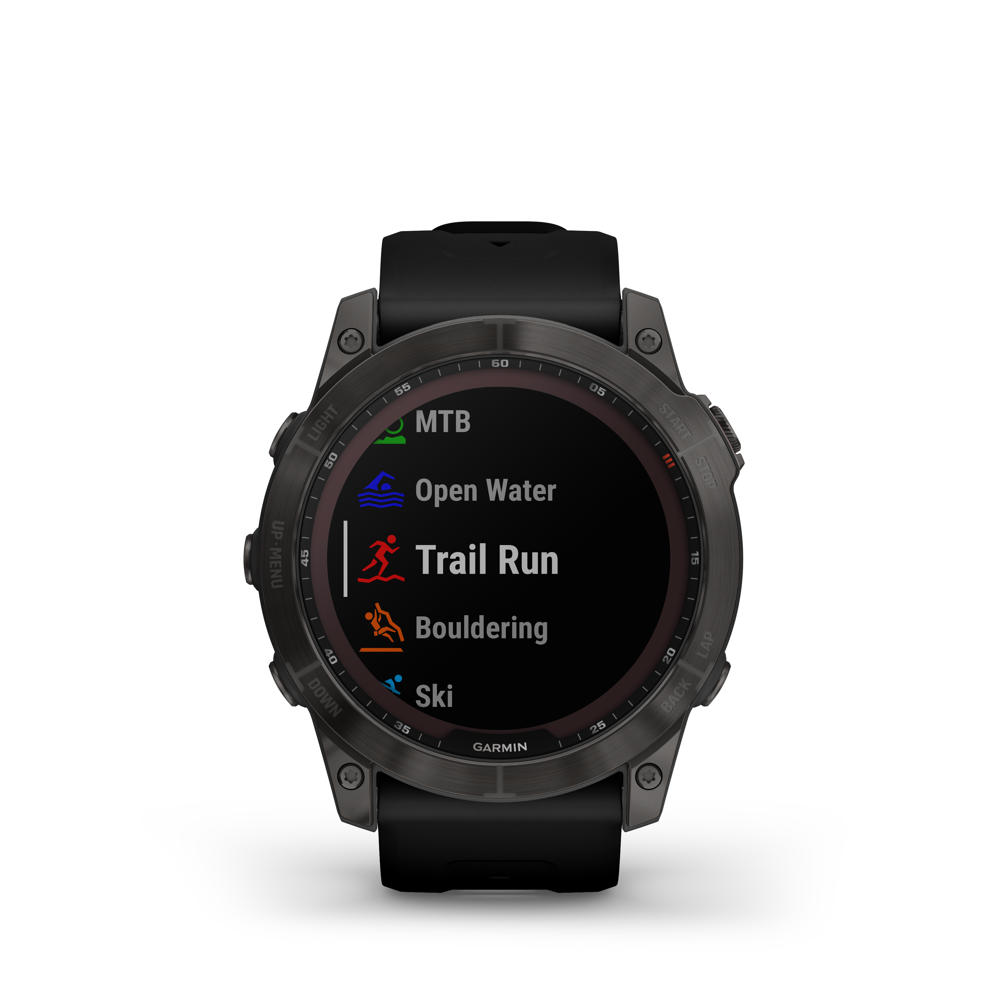 Garmin Fenix 7X Sapphire Solar Larger Adventure Smart Watch - Carbon Grey DLC Titanium with Black Band