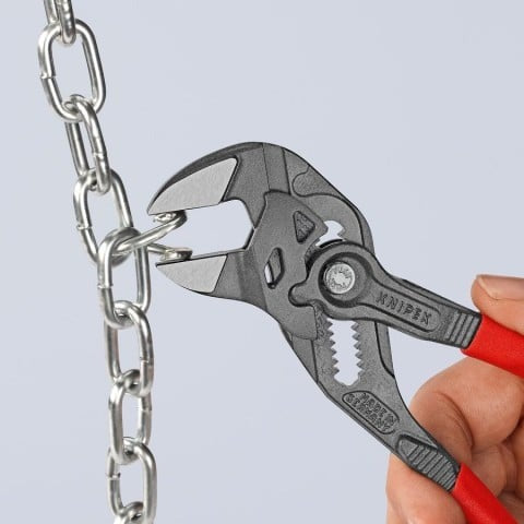 Knipex Clé à pince 7" avec tête polie et poignée en plastique