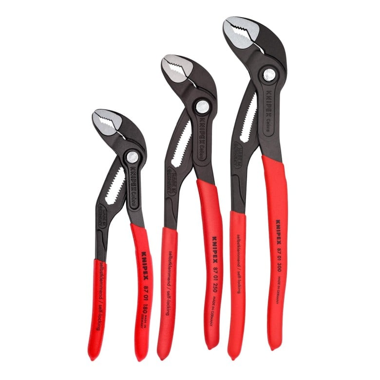 Knipex 3 Piece  7" 10" & 12" Cobra Pliers