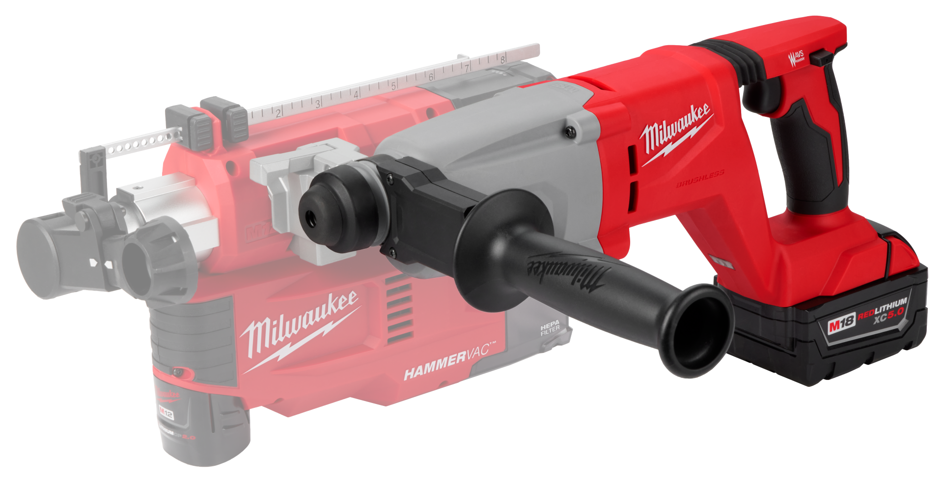 Milwaukee M18 18V 1" Lithium-Ion Brushless Cordless Handle Rotary Hammer - Tool Only