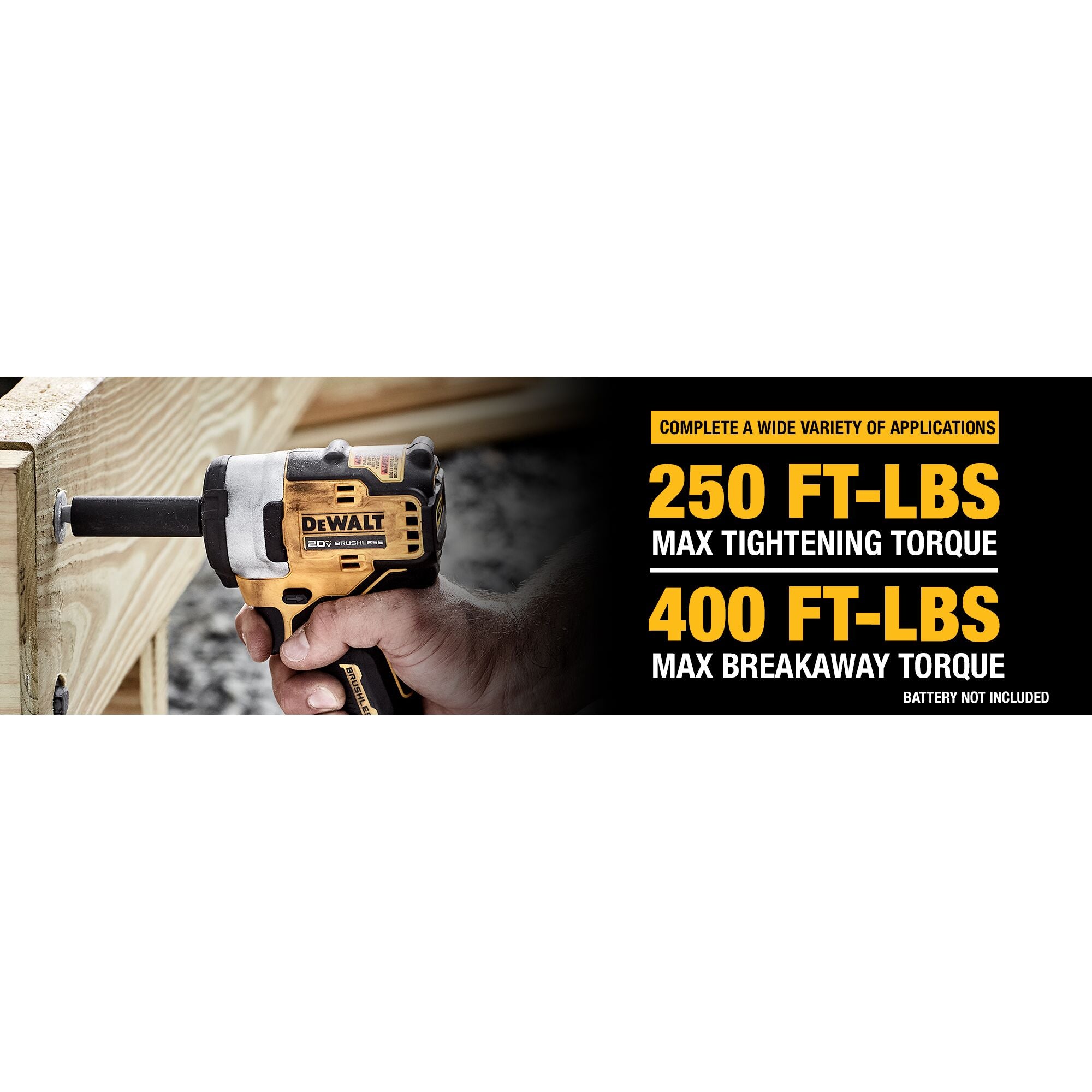 Dewalt 20V Max Clé à chocs sans fil 3/8" avec enclume à anneau - Outil seul