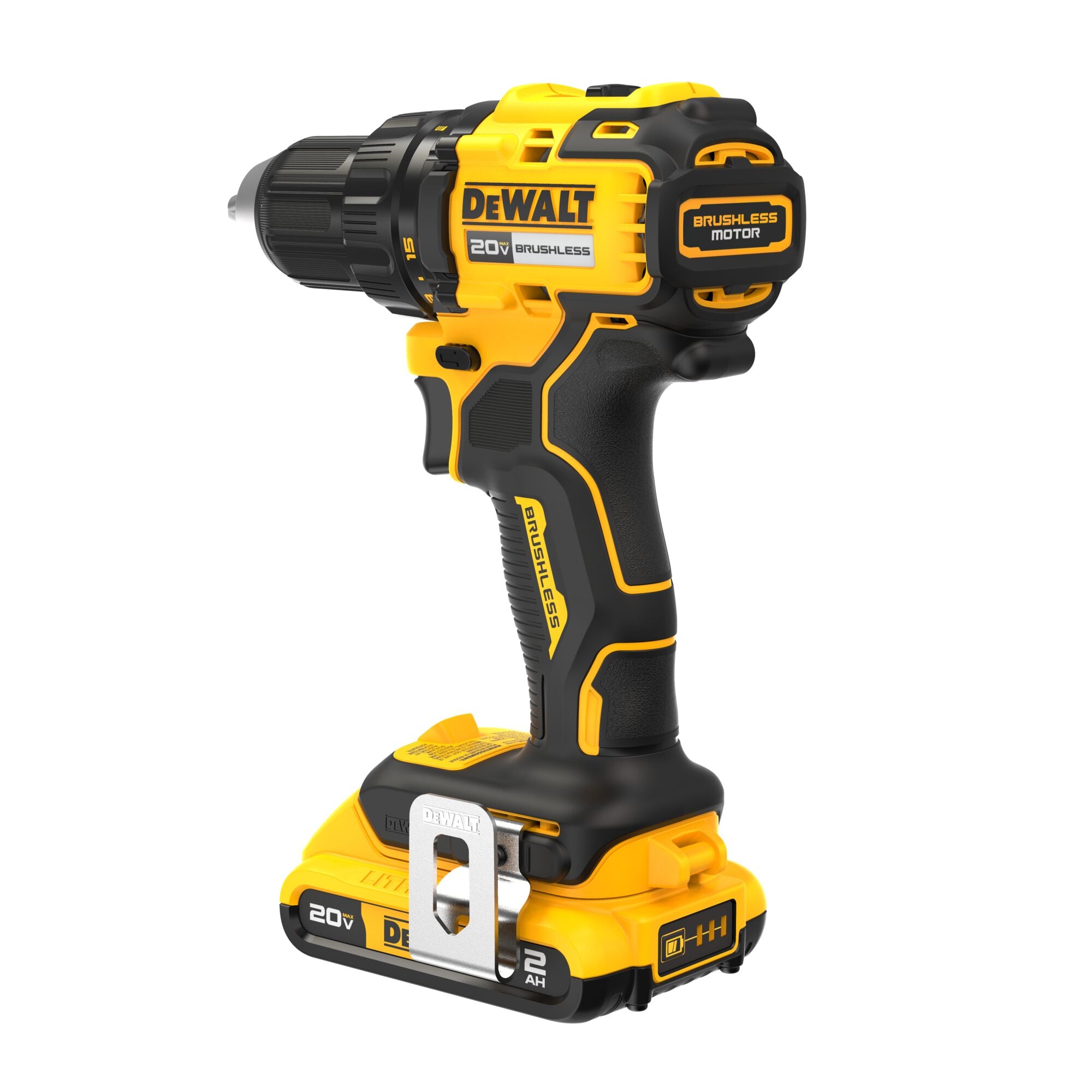 Kit de perceuse-visseuse compacte sans fil et sans balais Dewalt 20V Max avec mandrin à cliquet