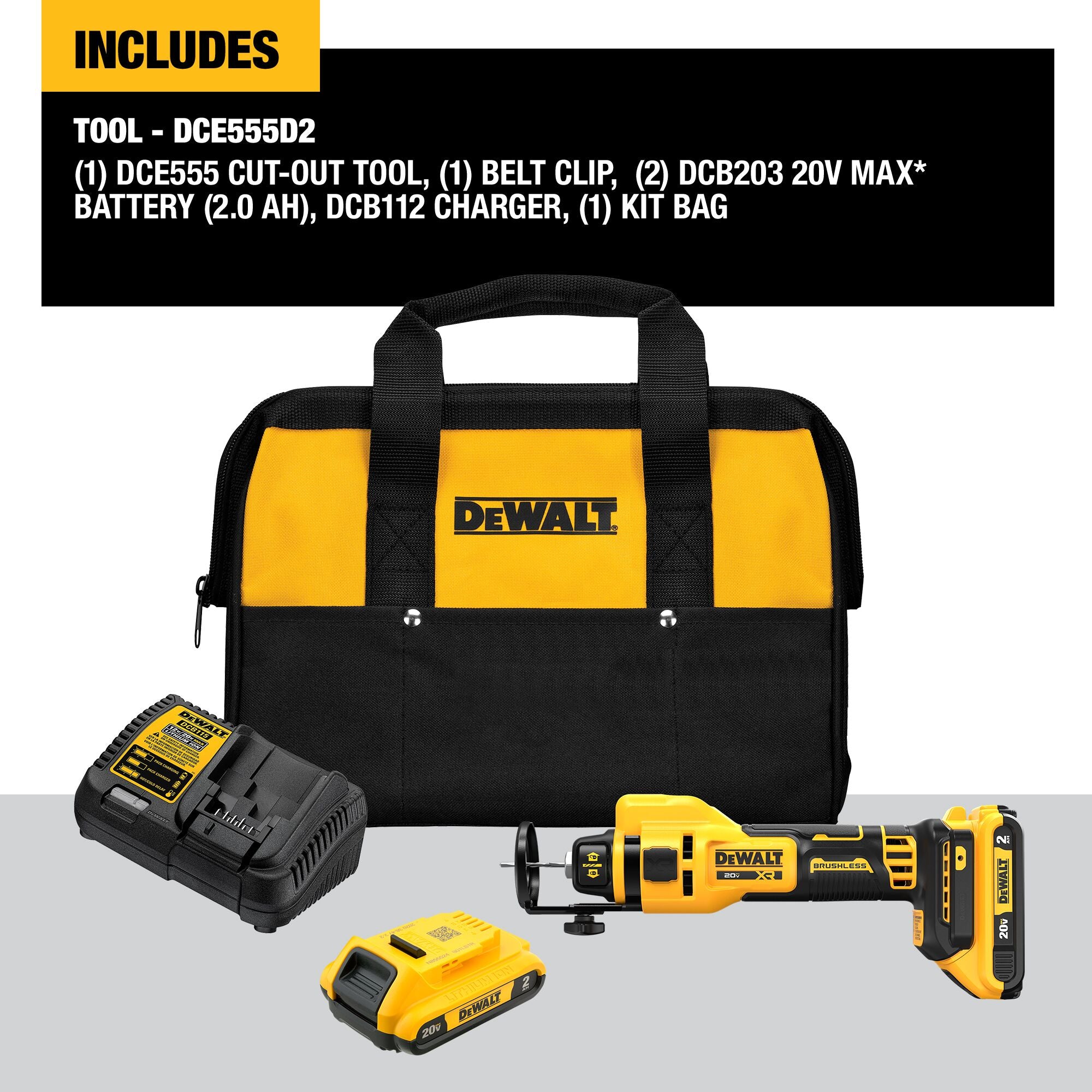 Dewalt 20V Max Li-Ion Blless Cut Out Tool (outil de découpe sans fil)