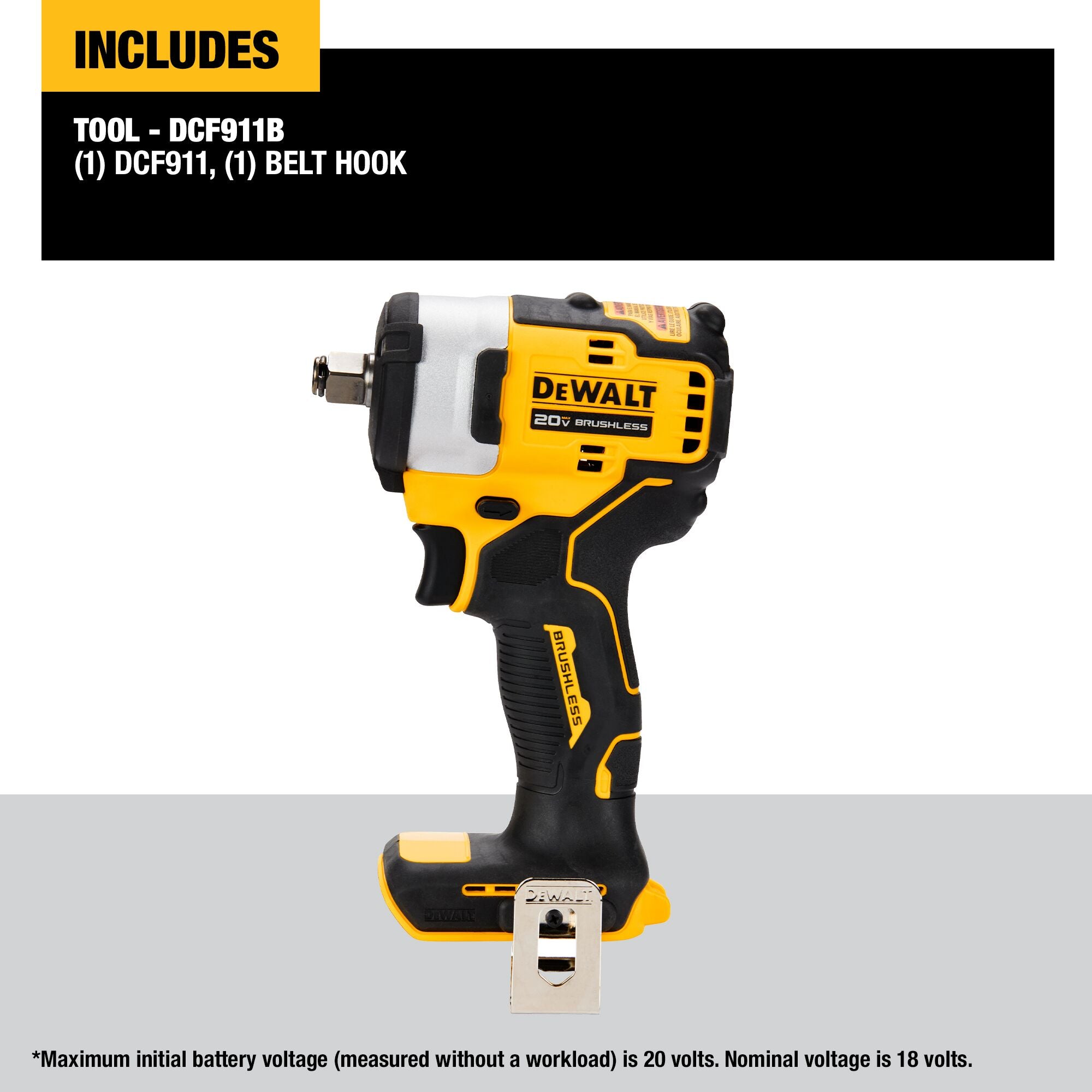 Dewalt 20V Max 1/2" Impact Wrench with Hog Ring Anvil - Tool Only
