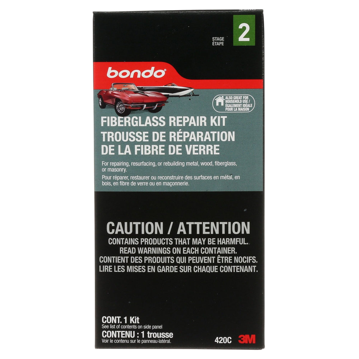 Bondo Fibreglass Resin Repair Kit - 420C