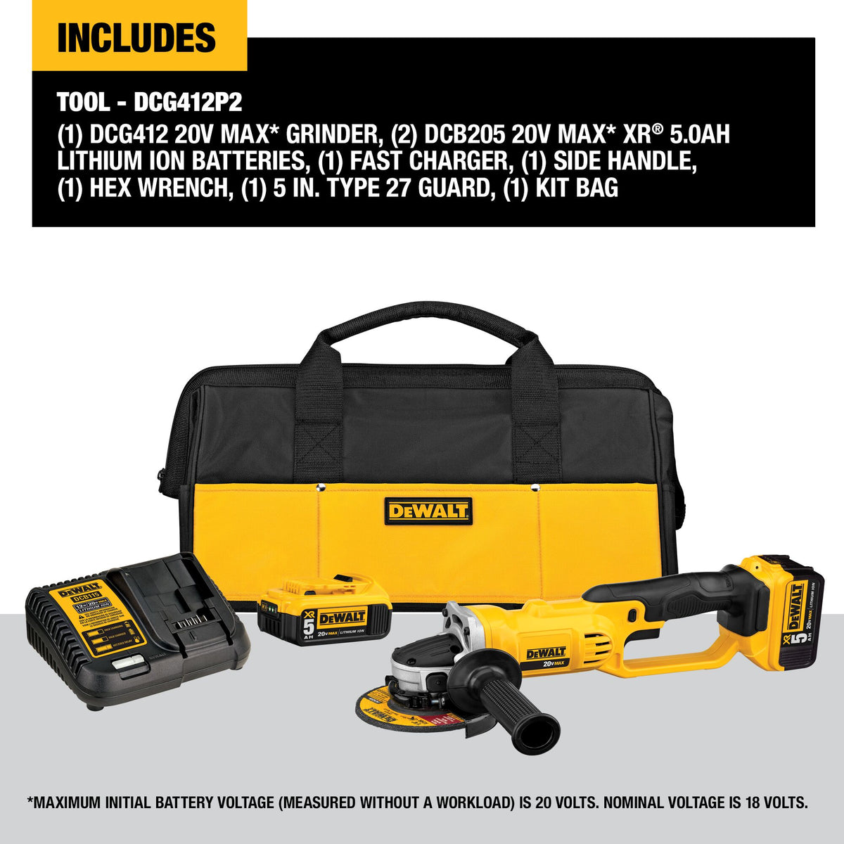 Dewalt 20V MAX Lithium Ion Grinder Tool Kit