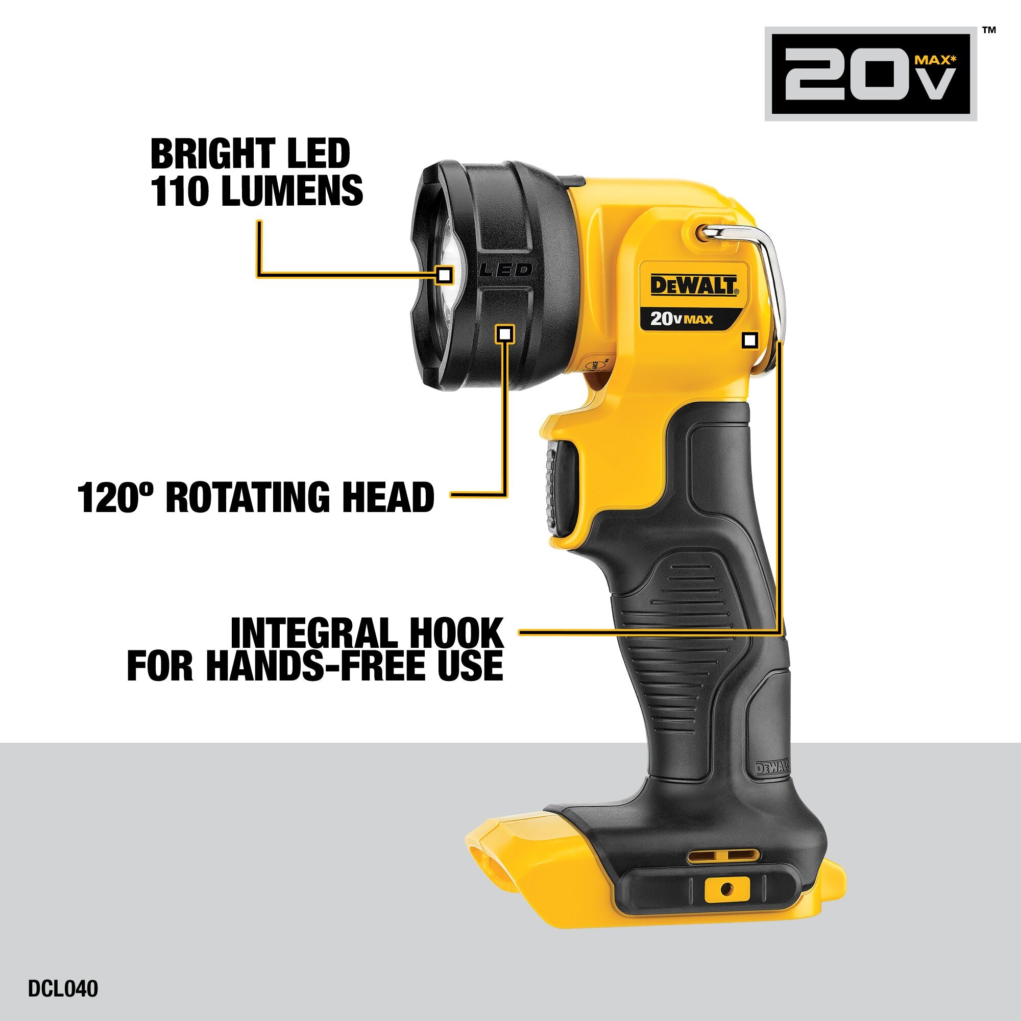 Dewalt 20V Max XR Hammer Drill - Impact Driver - Reciprocating Saw & Work Light - Power Tools Combo Kit