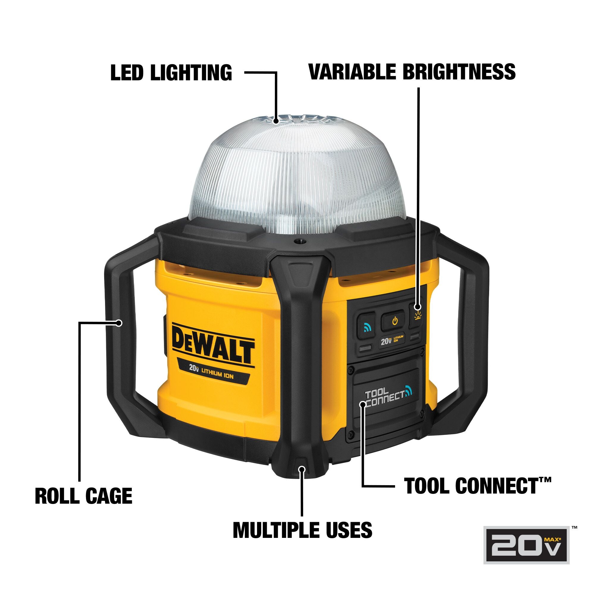 Dewalt 20V Max Led Cordless Compact & Portable Work Light