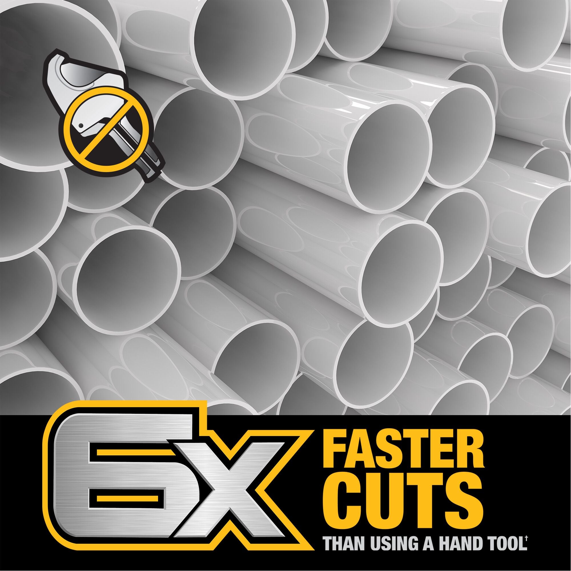 Dewalt Impact Ready PVC Cutter with Brace Bracket (coupeur de PVC prêt à l'emploi avec support)