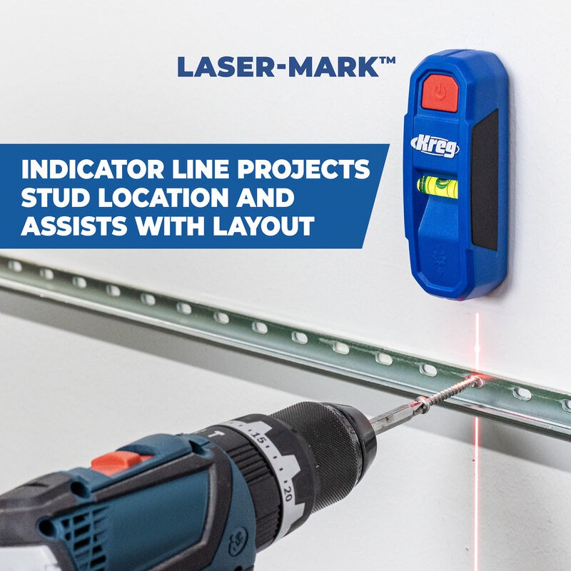 Détecteur de goujons magnétique Kreg avec marqueur laser Détecteur de goujons et scanner de mur
