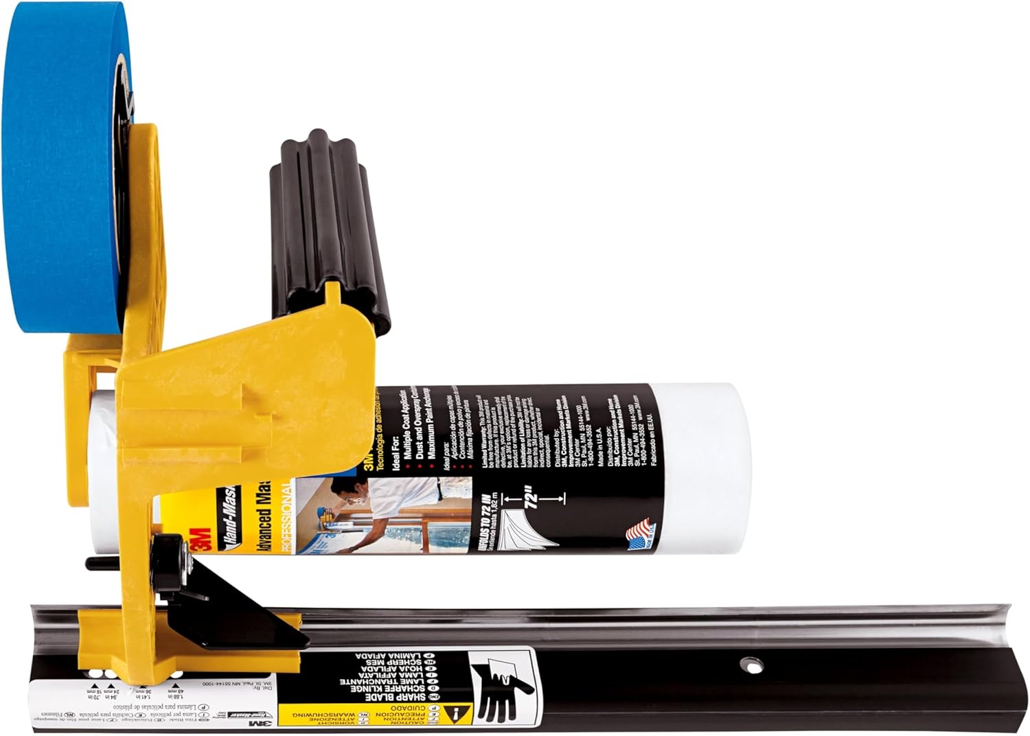 3M Hand Masker Pre-Loaded Film with Paper Dispenser & Masking Film Tape Kit