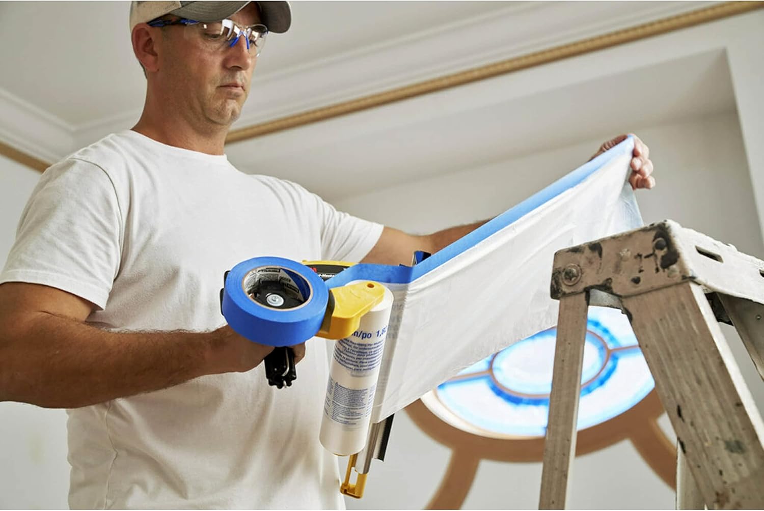 3M Hand Masker Pre-Loaded Film with Paper Dispenser & Masking Film Tape Kit