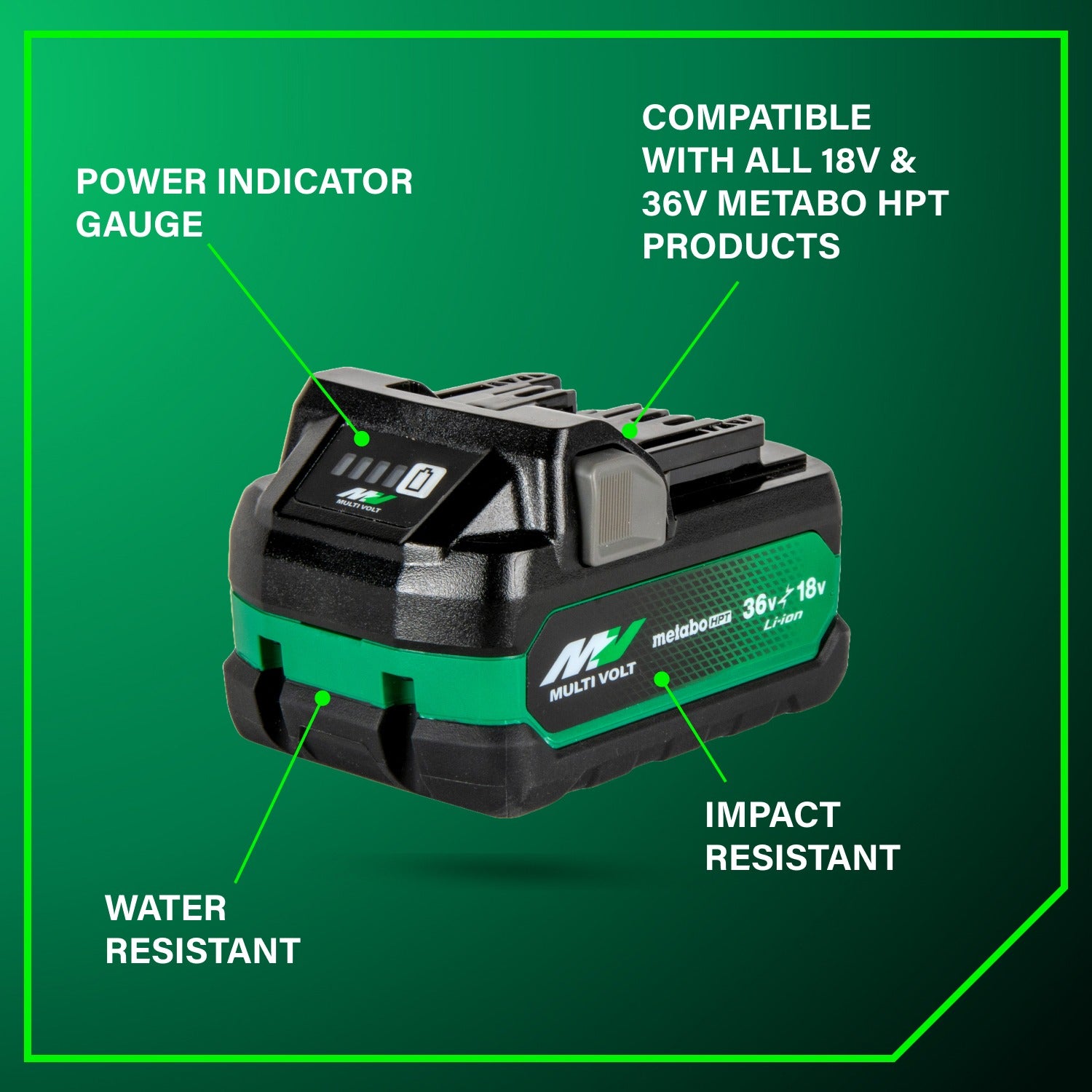 Metabo 18/36V MultiVolt Battery