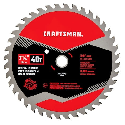 Craftsman 7-1/4" 40 T General Purpose Saw Blade (lame de scie à usage général)