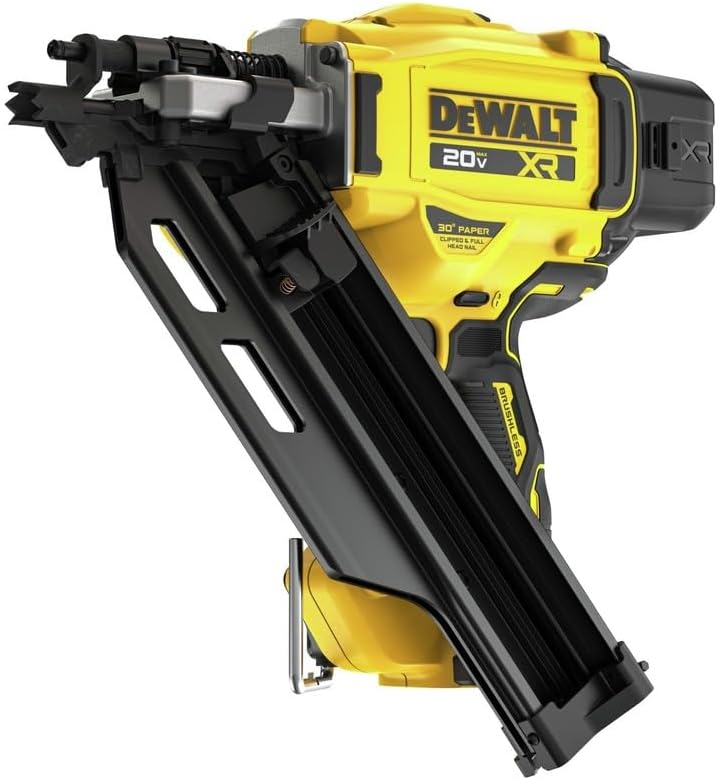 Dewalt 20V Max Brushless Cordless 30° Paper Collated Framing Nailer - Outil seul