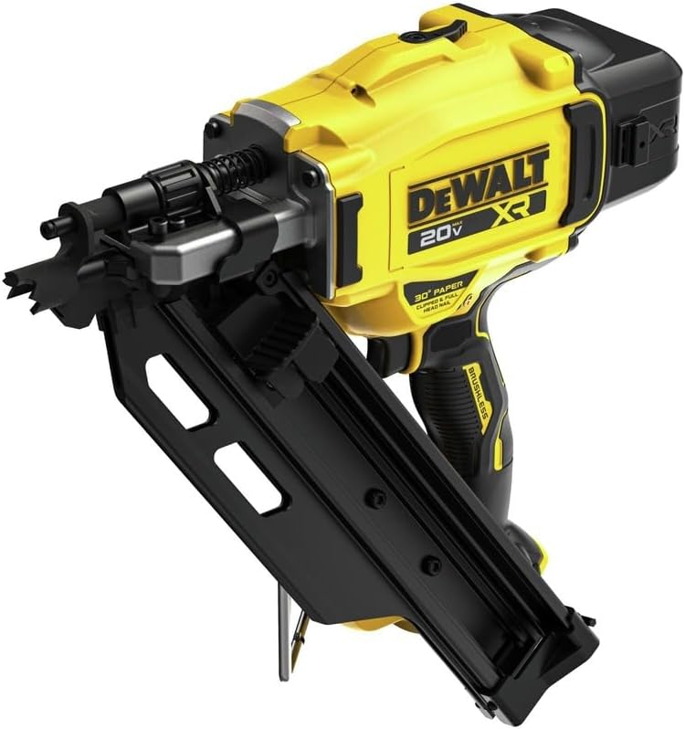 Dewalt 20V Max Brushless Cordless 30° Paper Collated Framing Nailer - Outil seul