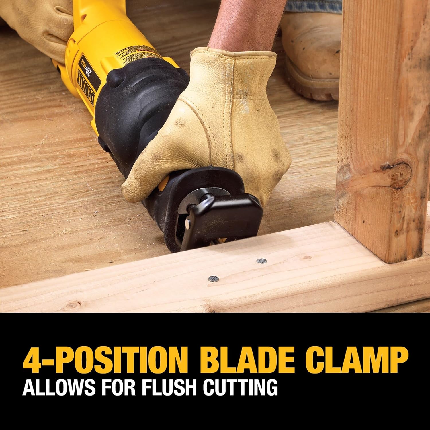 Dewalt 20V Max Reciprocating Saw - Tool Only - Yellow