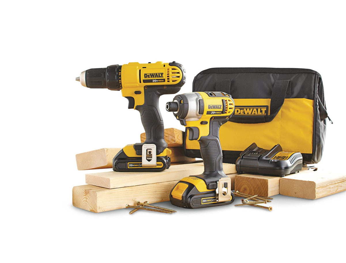 Dewalt 20V Max Cordless Drill & Driver - Combo Kit - 2 Batteries