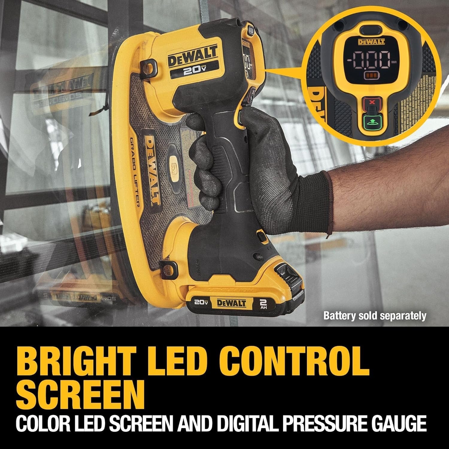 Dewalt 20V Max Cordless Grabo Suction Lifter jusqu'à 265 Lbs