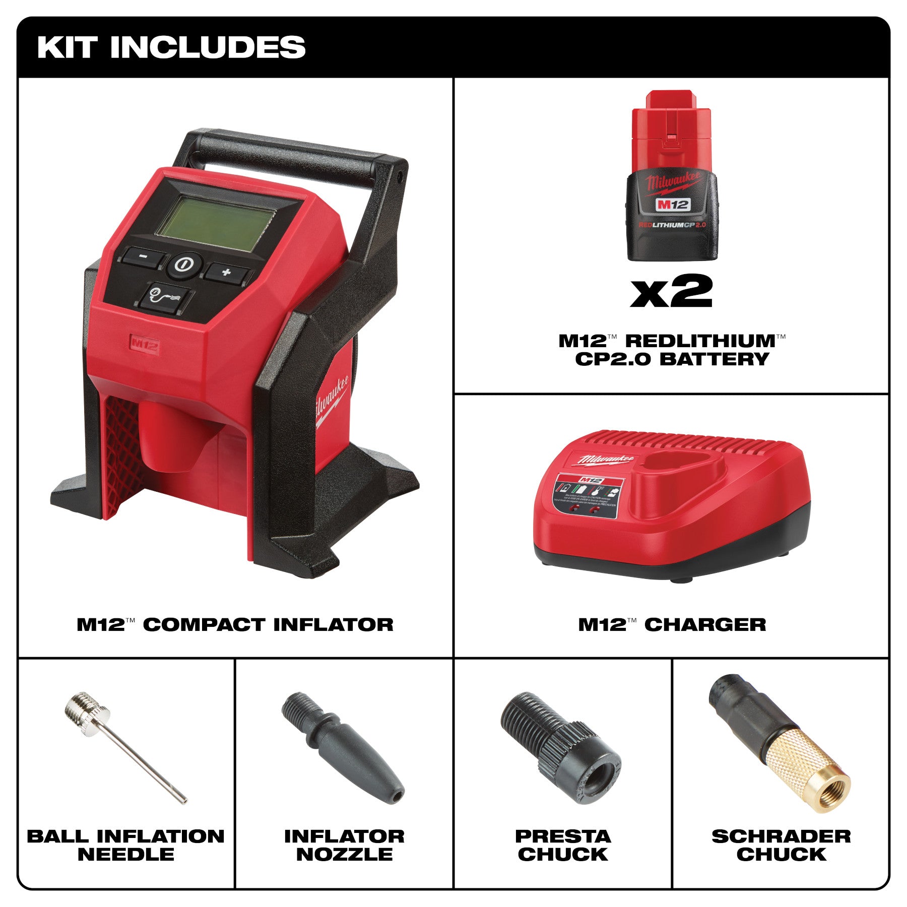 Milwaukee Electric M12 Compact Inflator