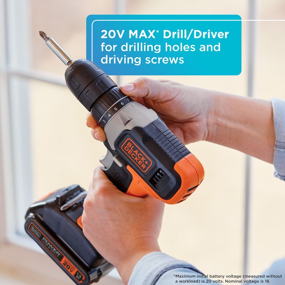 Black & Decker 20V Max Drill Driver Combo Kit - 83 PC