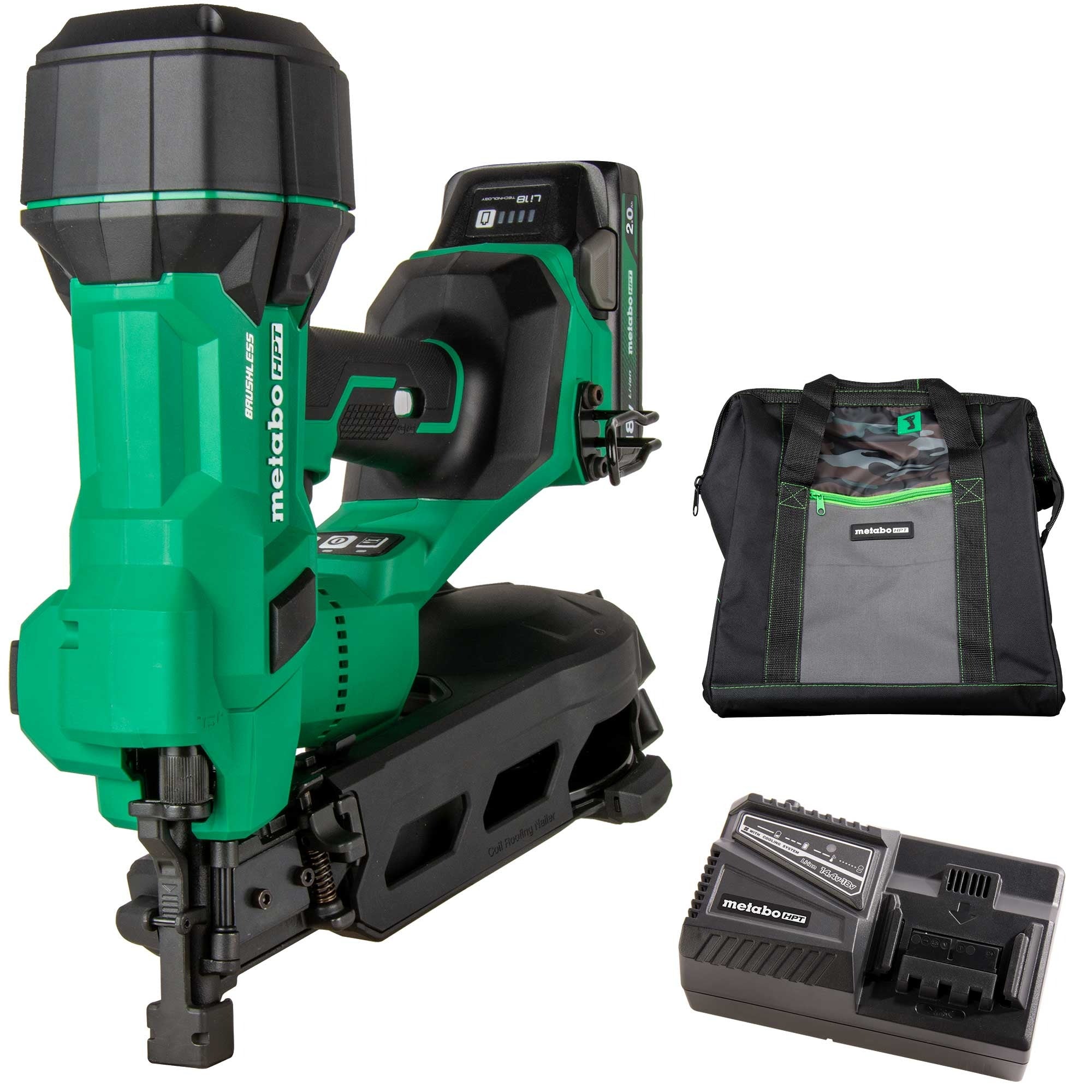 Metabo 18V MultiVolt Brushless 1 3/4" Coil Roofing Nailer
