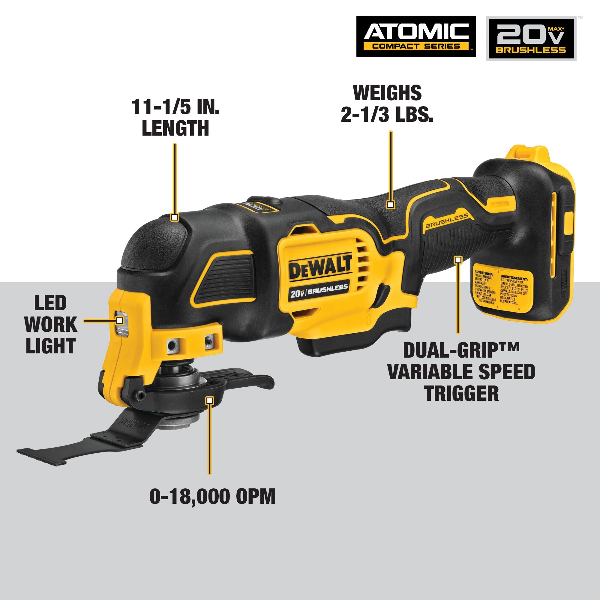 Dewalt Atomic 20V MAX Oscillating Cordless - Tool Only