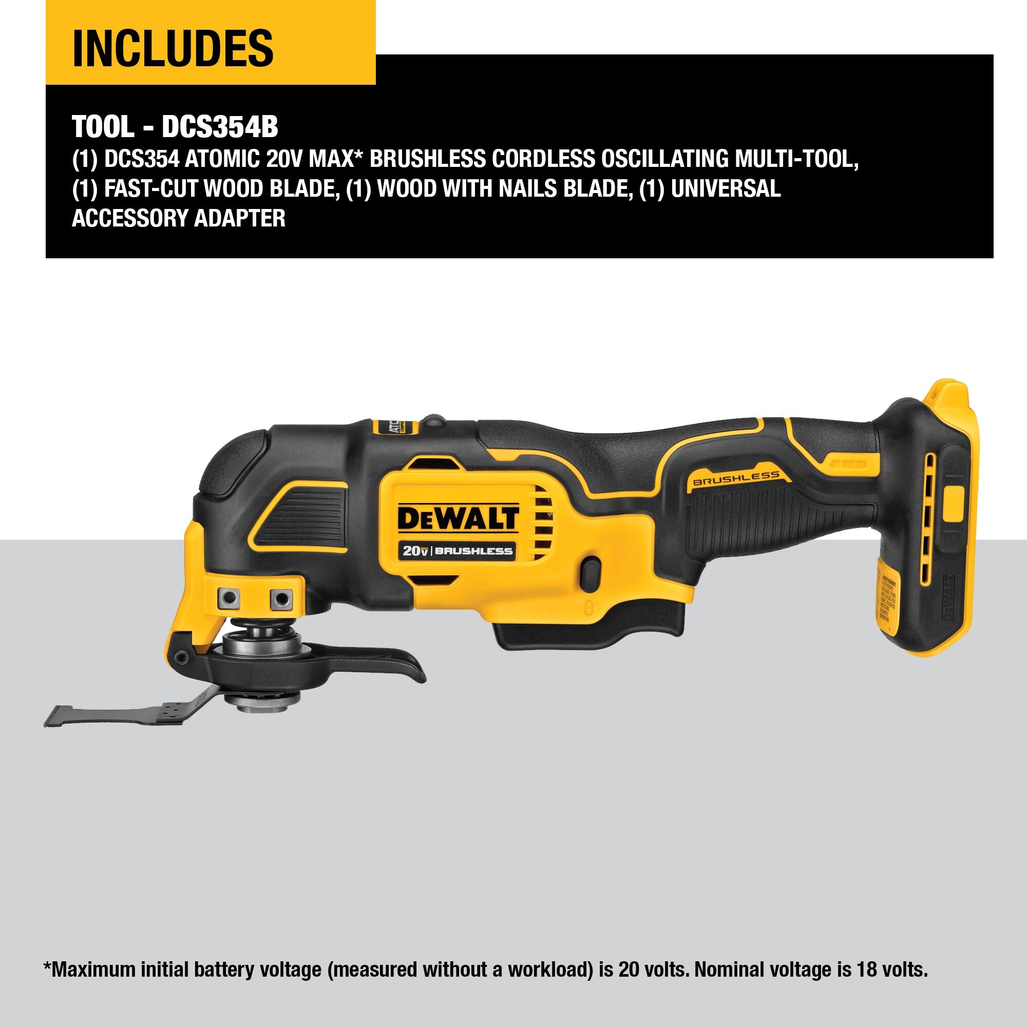 Dewalt Atomic 20V MAX Oscillant sans fil - Outil seul