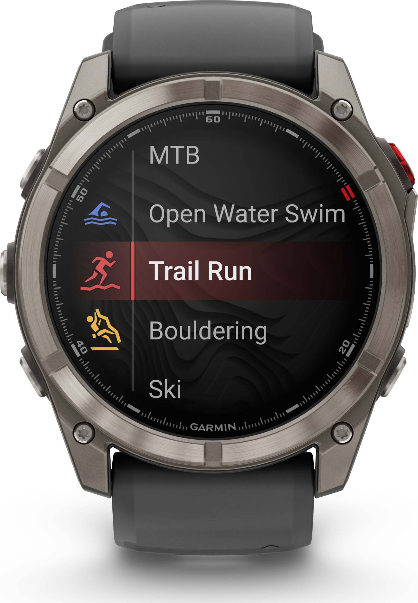 Garmin Fēnix 8 Pro 51 mm Amoled Sapphire Titanium avec bracelet en silicone graphite/noir