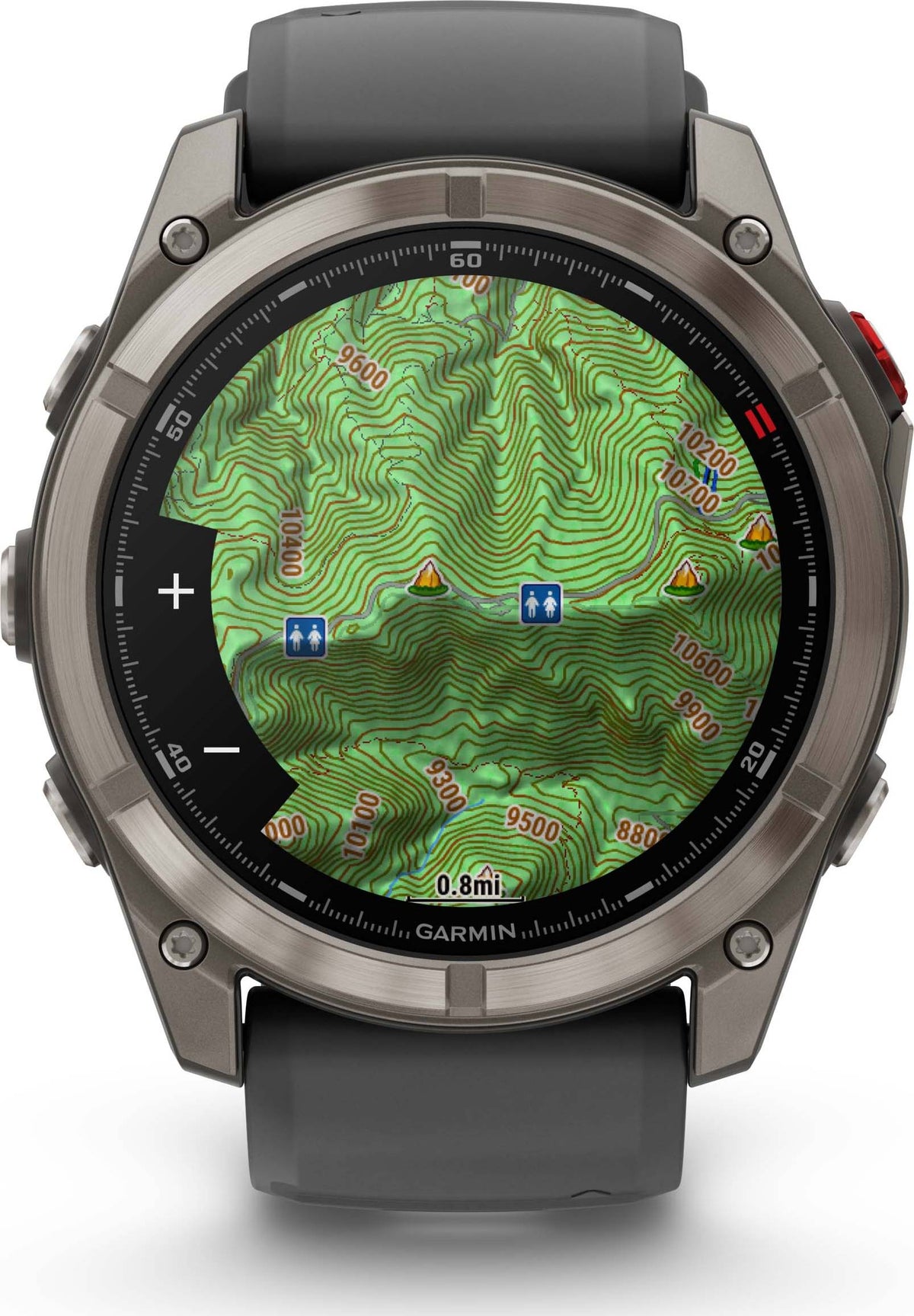 Garmin Fēnix 8 Pro 51 mm Amoled Sapphire Titanium avec bracelet en silicone graphite/noir