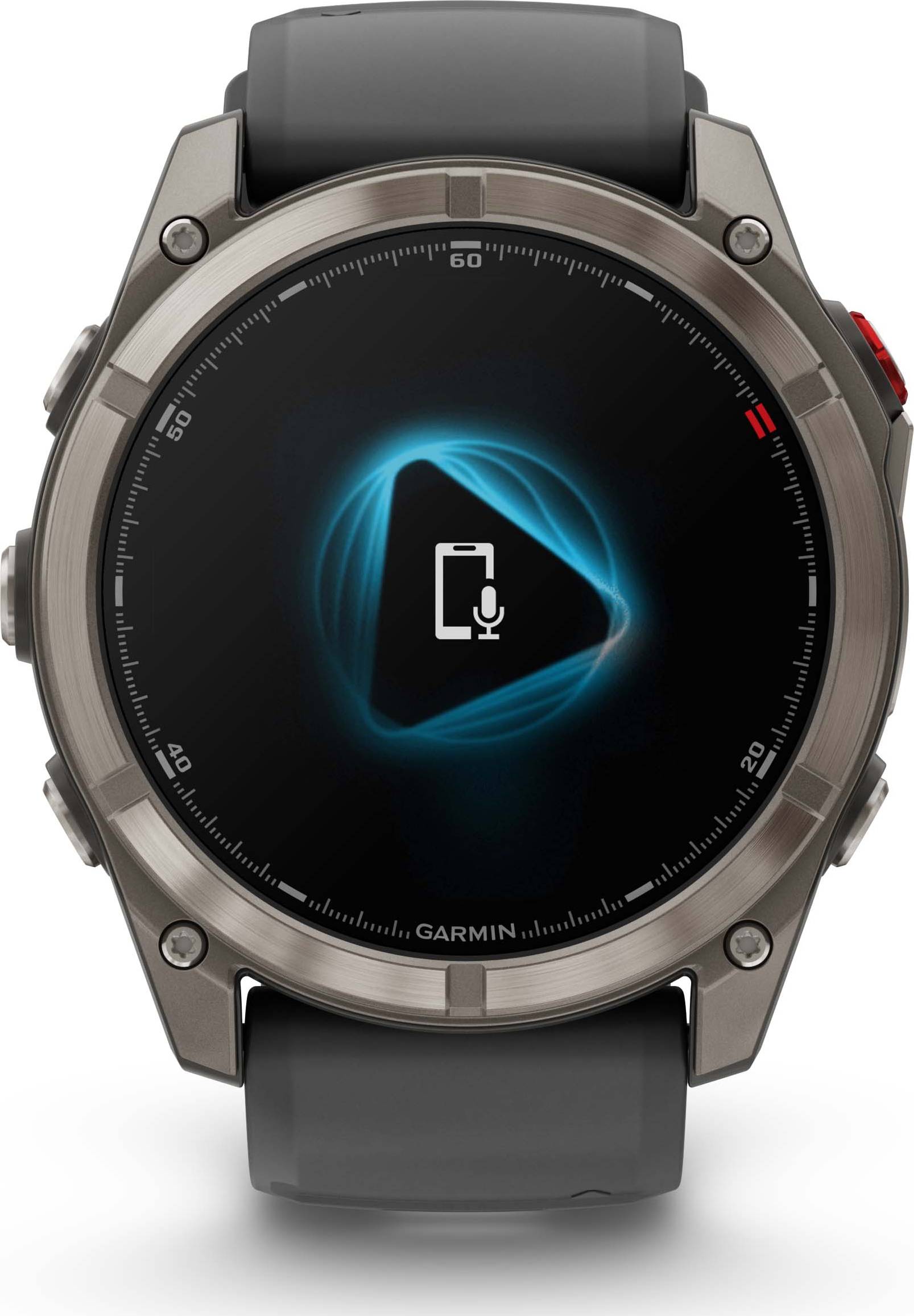 Garmin Fēnix 8 Pro 51 mm Amoled Sapphire Titanium avec bracelet en silicone graphite/noir