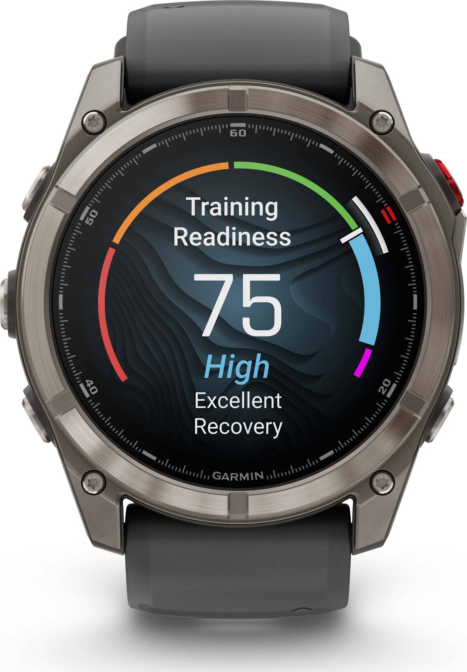 Garmin Fēnix 8 Pro 51 mm Amoled Sapphire Titanium avec bracelet en silicone graphite/noir