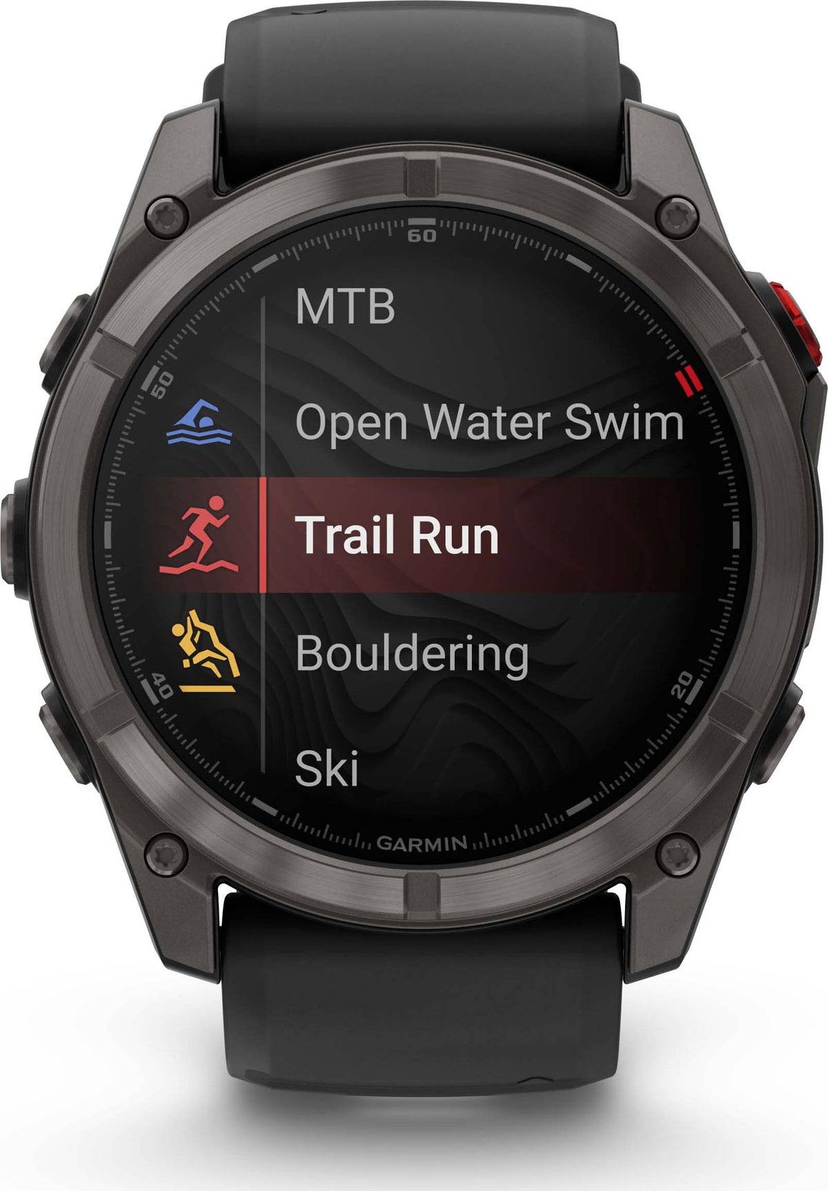 Garmin Fēnix 8 Pro 51 mm Amoled Sapphire Titanium avec bracelet en silicone Black/Pebble Gray