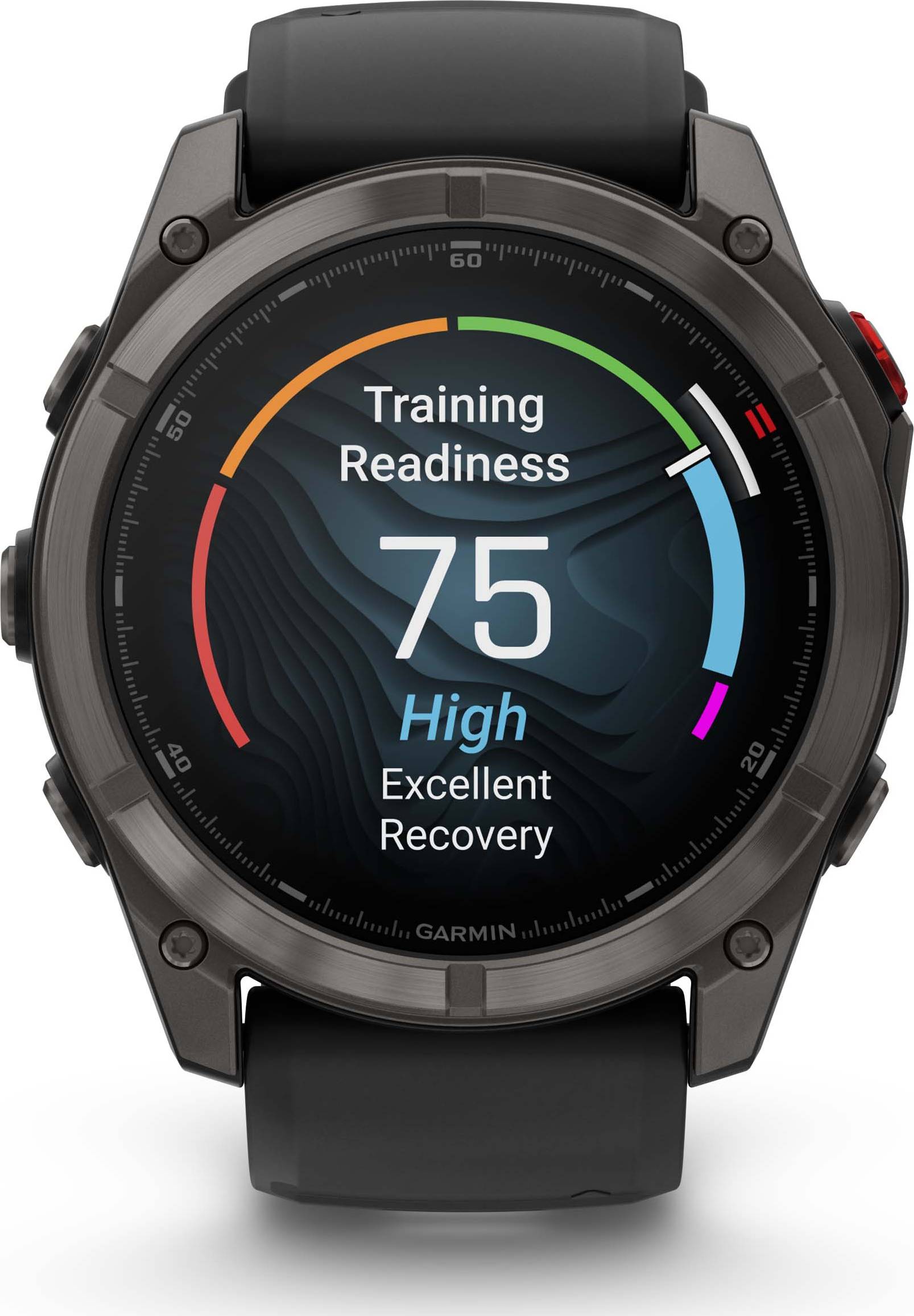 Garmin Fēnix 8 Pro 51 mm Amoled Sapphire Titanium avec bracelet en silicone Black/Pebble Gray