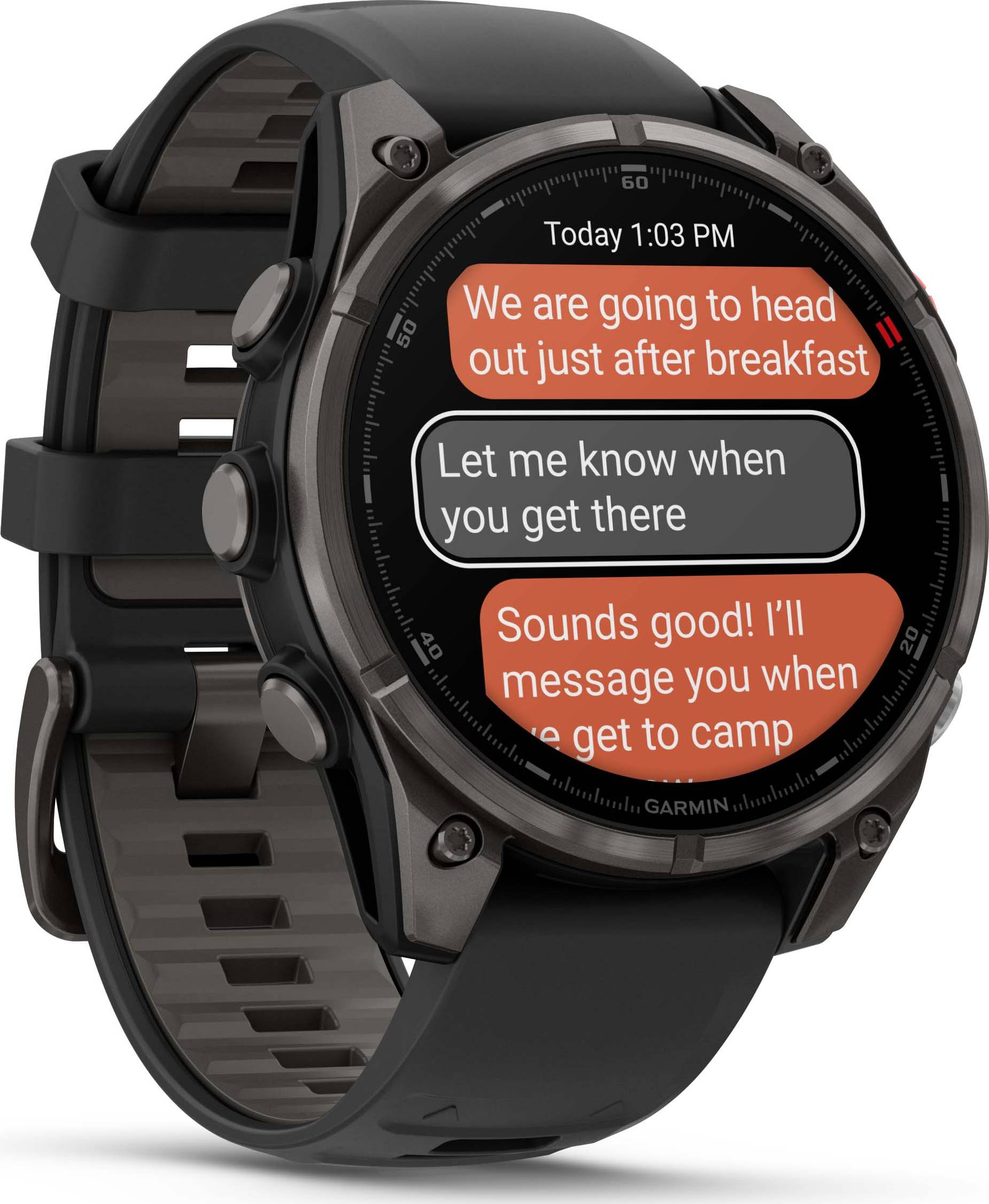 Garmin Fēnix 8 Pro 47 mm Amoled Sapphire Titanium with Black/Pebble Gray Silicone Band