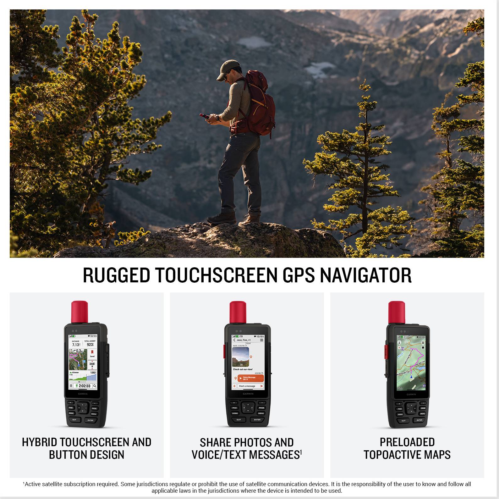 GPS portable Garmin Premium H1i Plus Satellite Technology