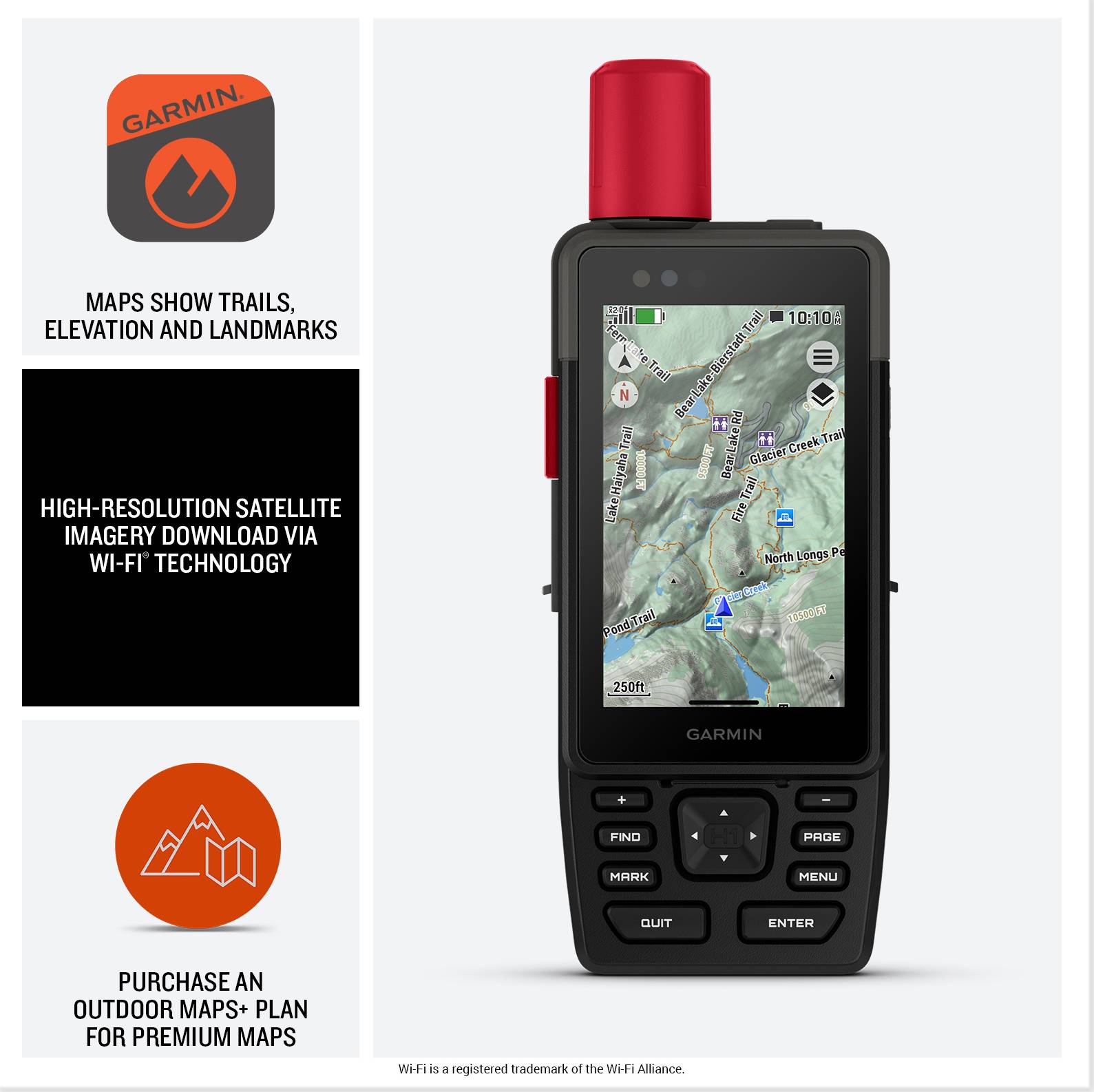GPS portable Garmin Premium H1i Plus Satellite Technology